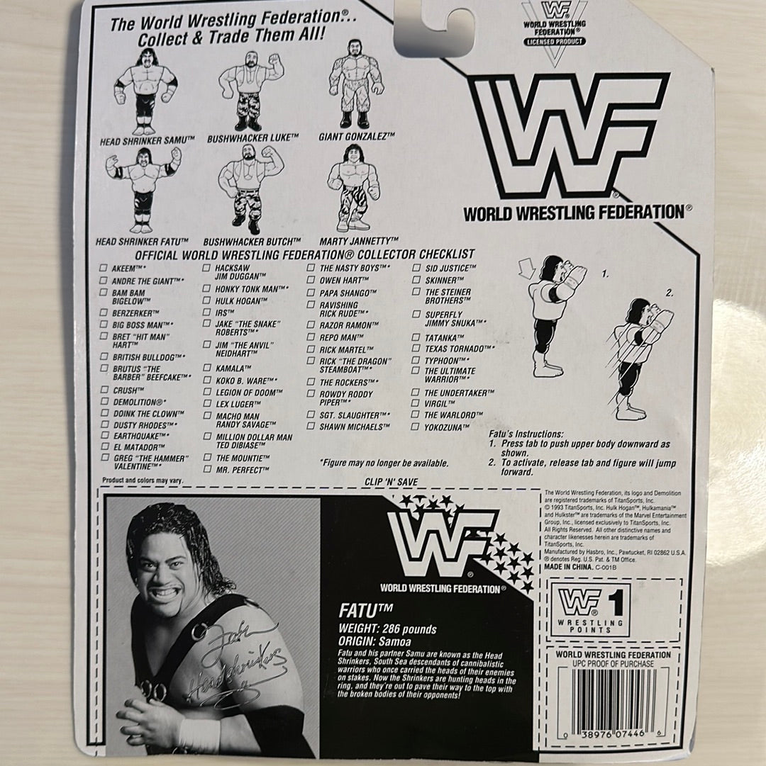 Fatu the Headshrinker Series 10 WWF Hasbro