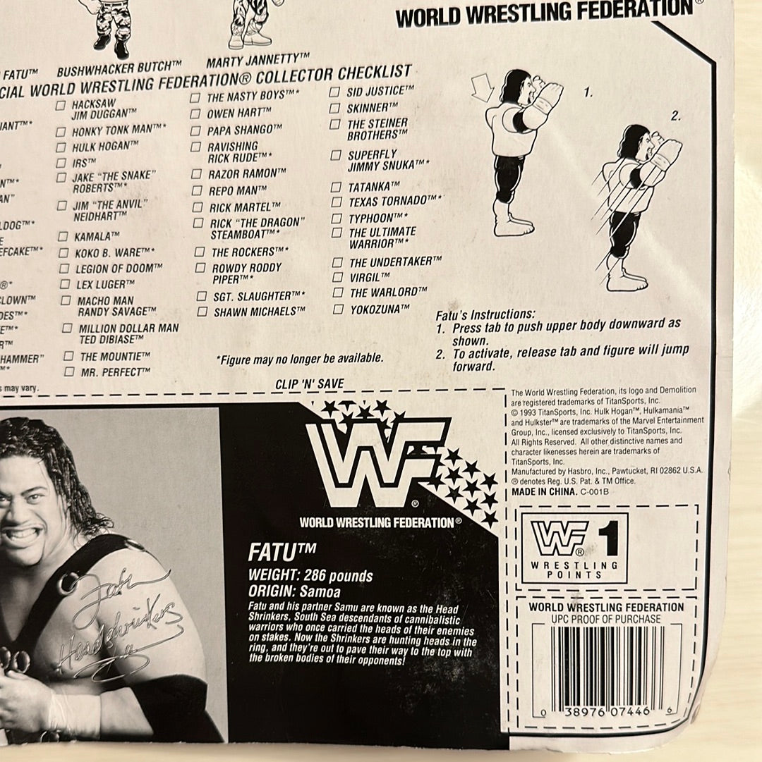 Fatu the Headshrinker Series 10 WWF Hasbro