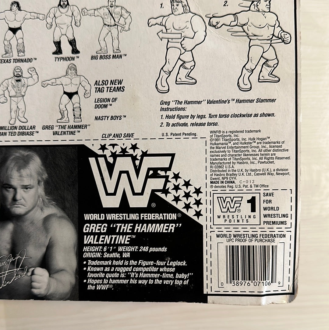 Greg the Hammer Valentine Series 3 WWF Hasbro