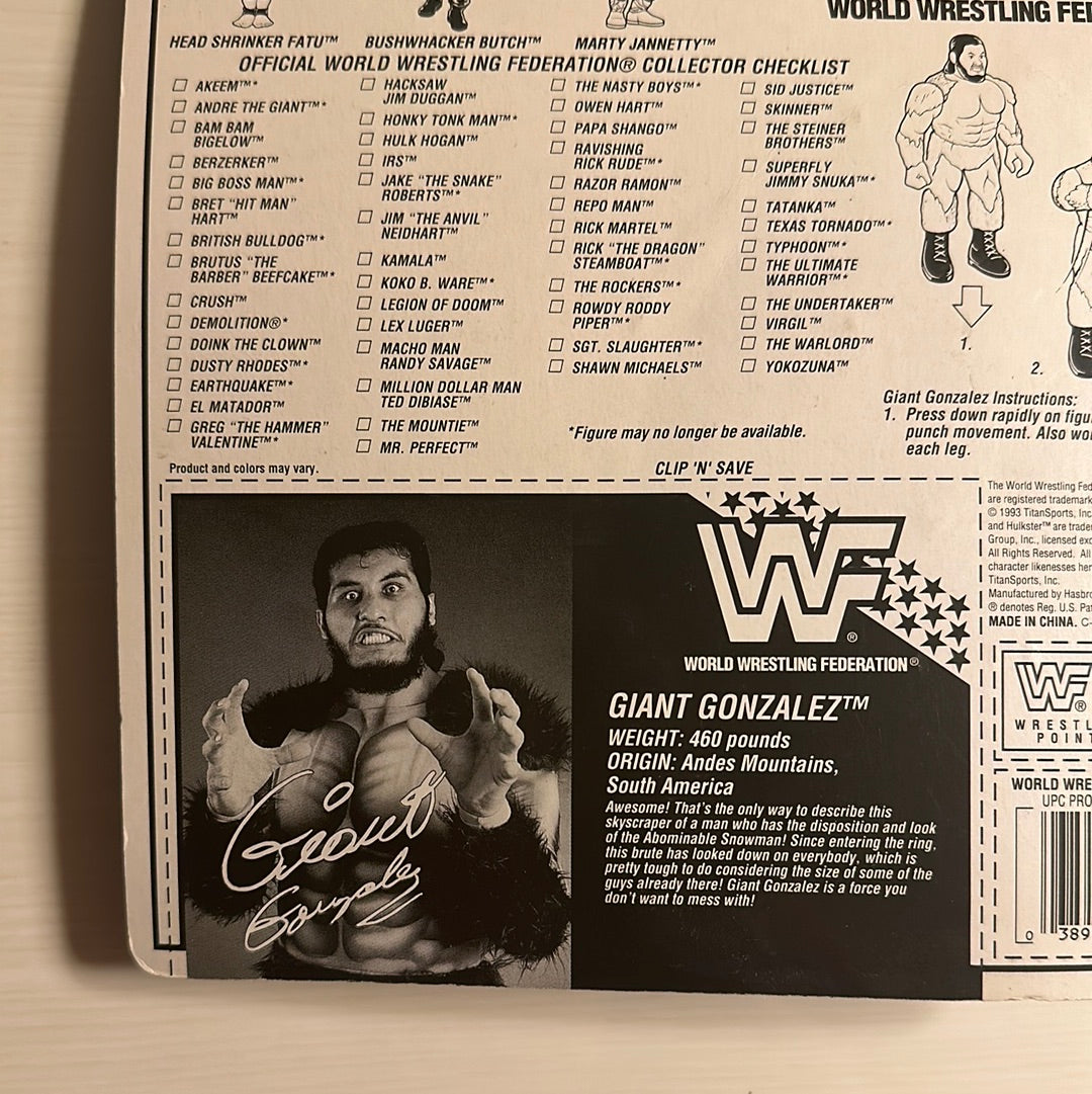 Giant Gonzalez WWF Hasbro Series 10
