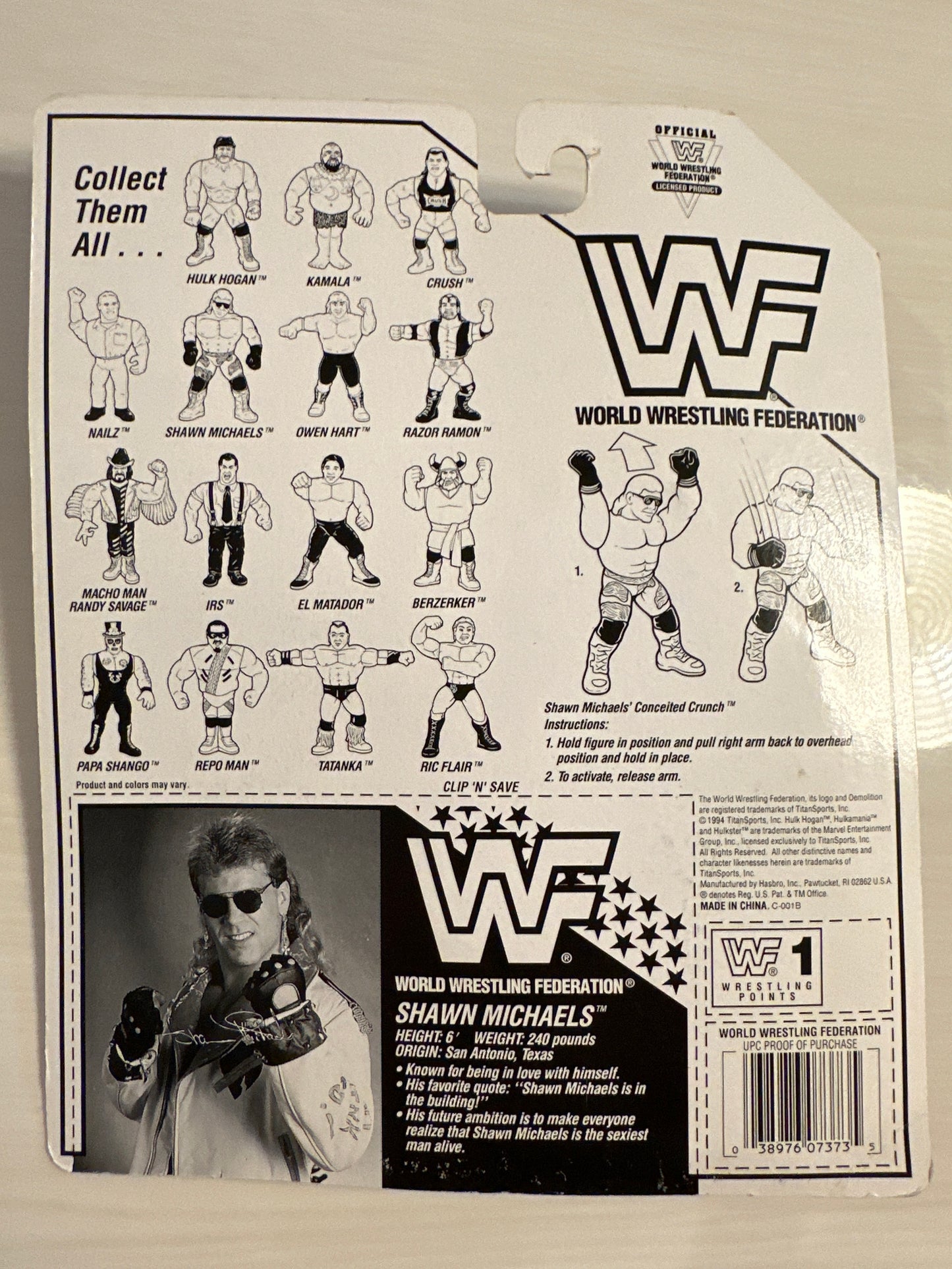 Shawn Michaels Normal Trunks Series 10 WWF Hasbro