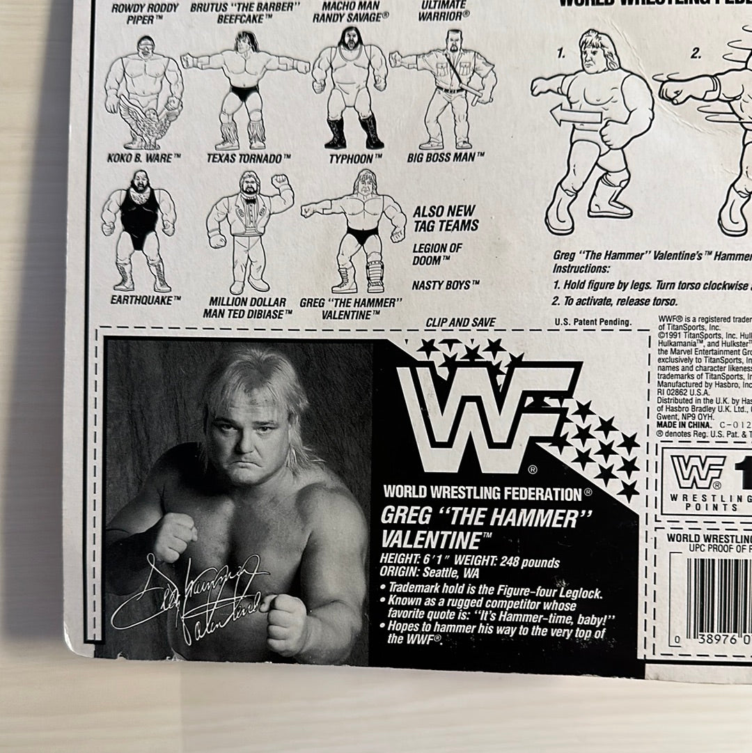 Greg the Hammer Valentine Series 3 WWF Hasbro