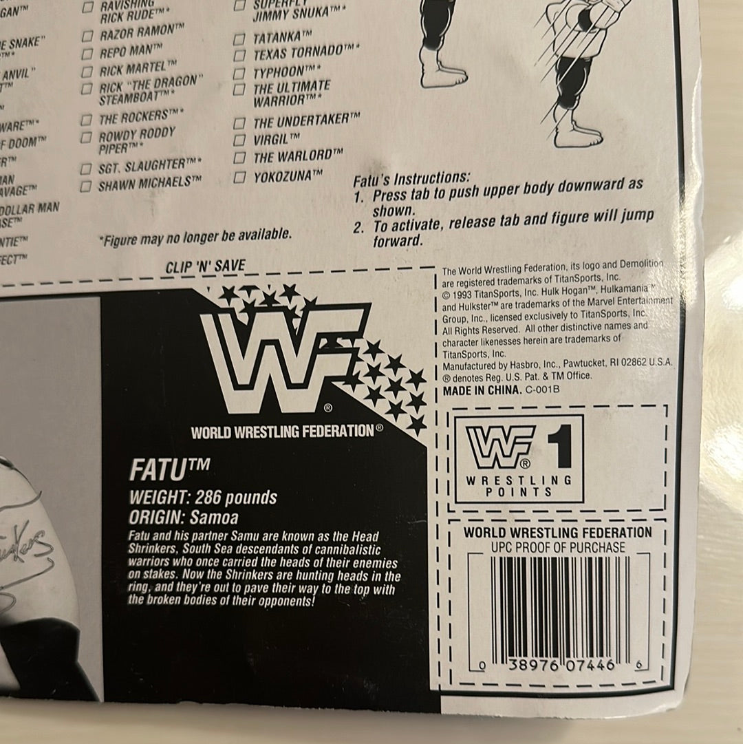 Fatu the Headshrinker Series 10 WWF Hasbro