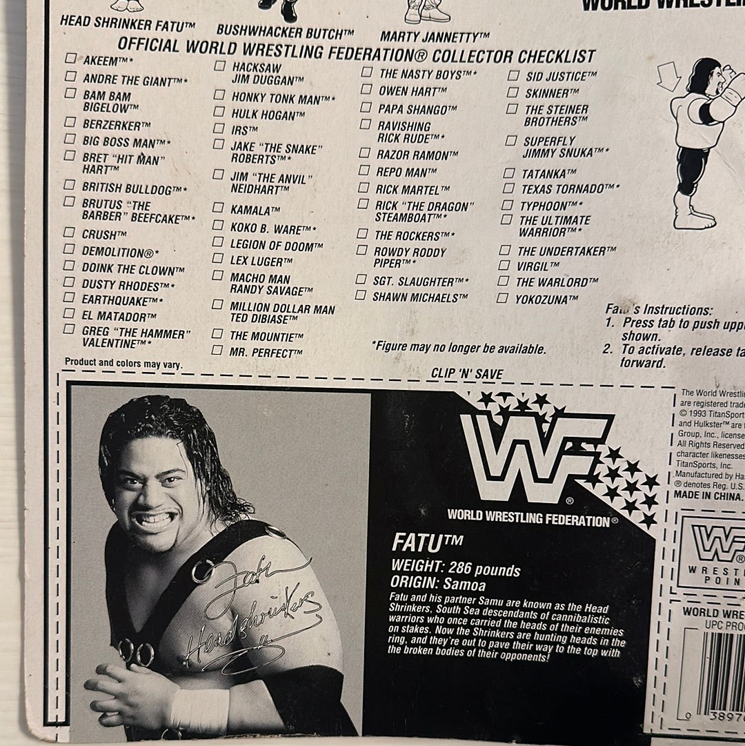 Fatu the Headshrinker Series 10 WWF Hasbro