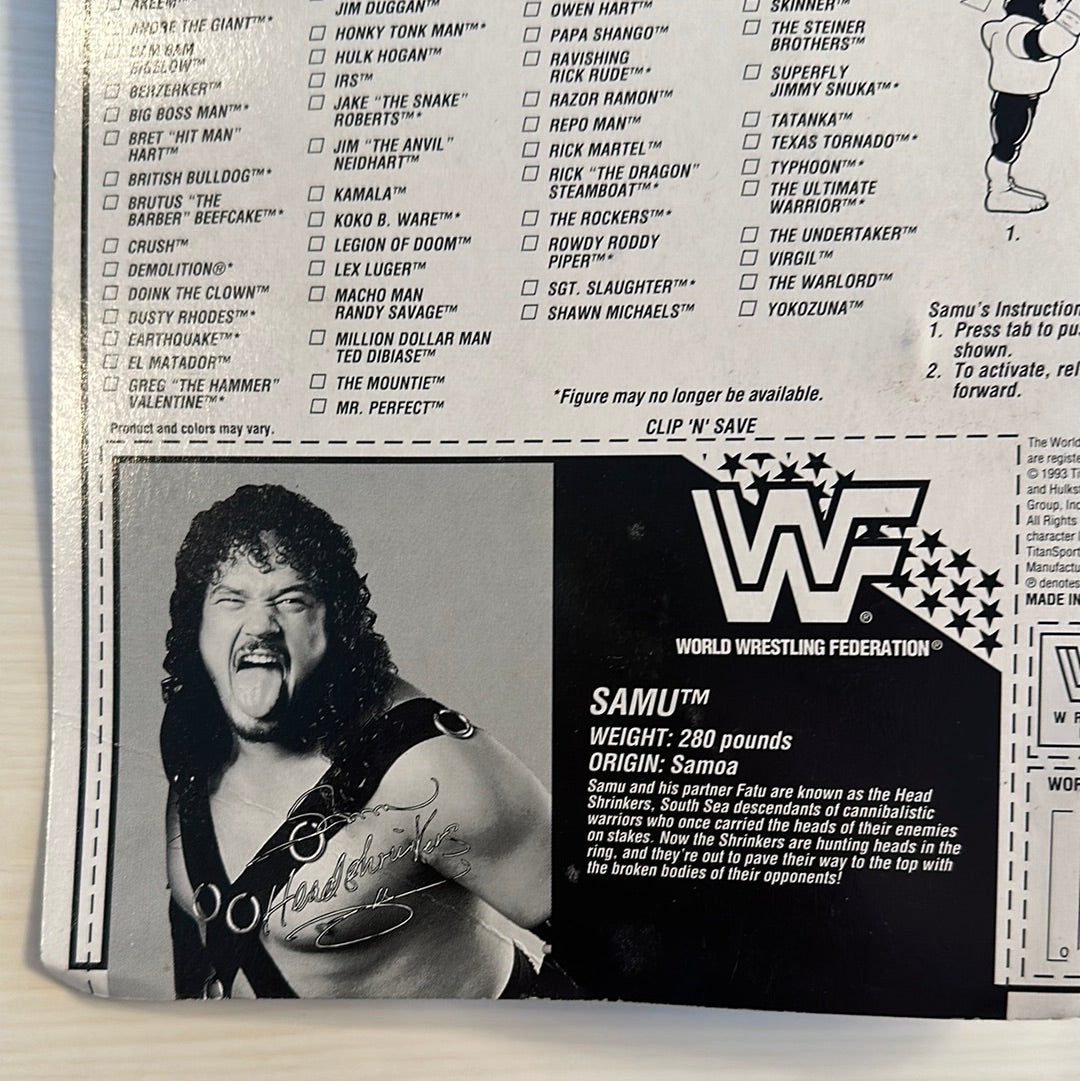 Samu the Headshrinker Series 10 WWF Hasbro