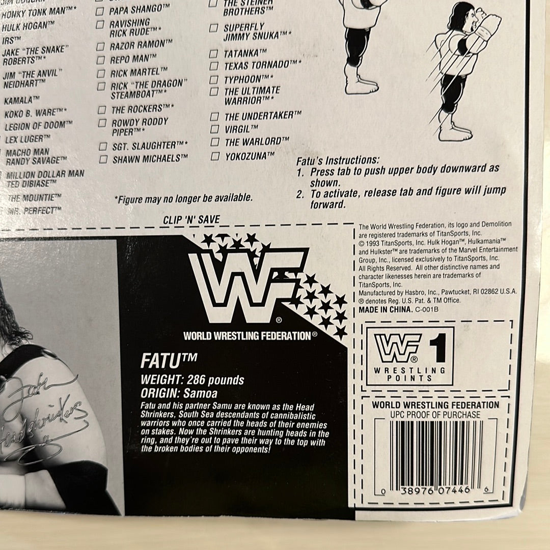 Fatu the Headshrinker Series 10 WWF Hasbro