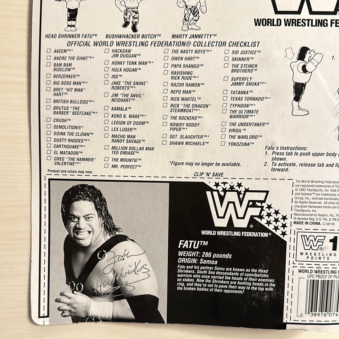 Fatu the Headshrinker Series 10 WWF Hasbro