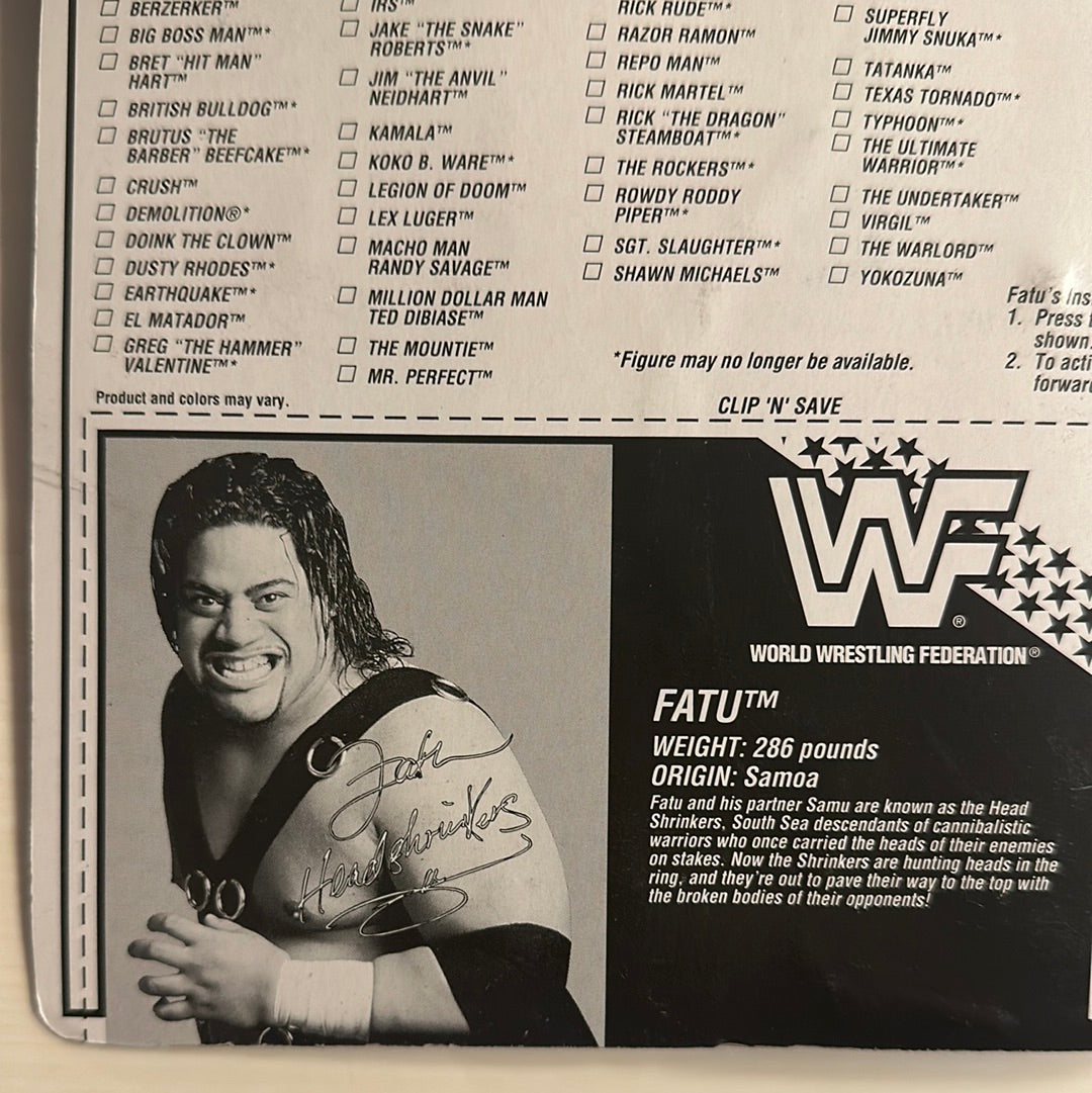 Fatu the Headshrinker Series 10 WWF Hasbro