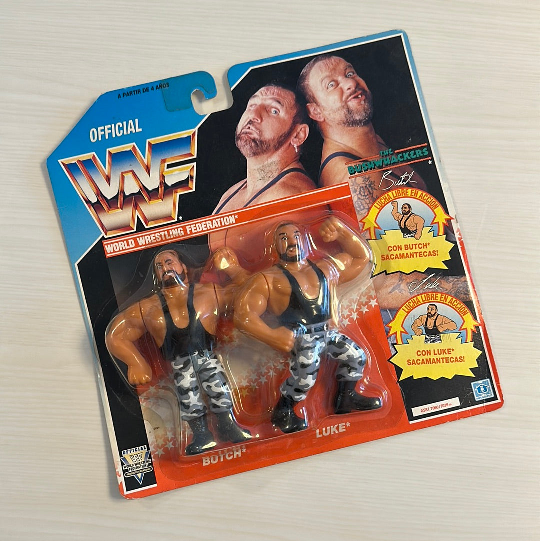 The Bushwhackers Series 2 WWF Hasbro foreign card