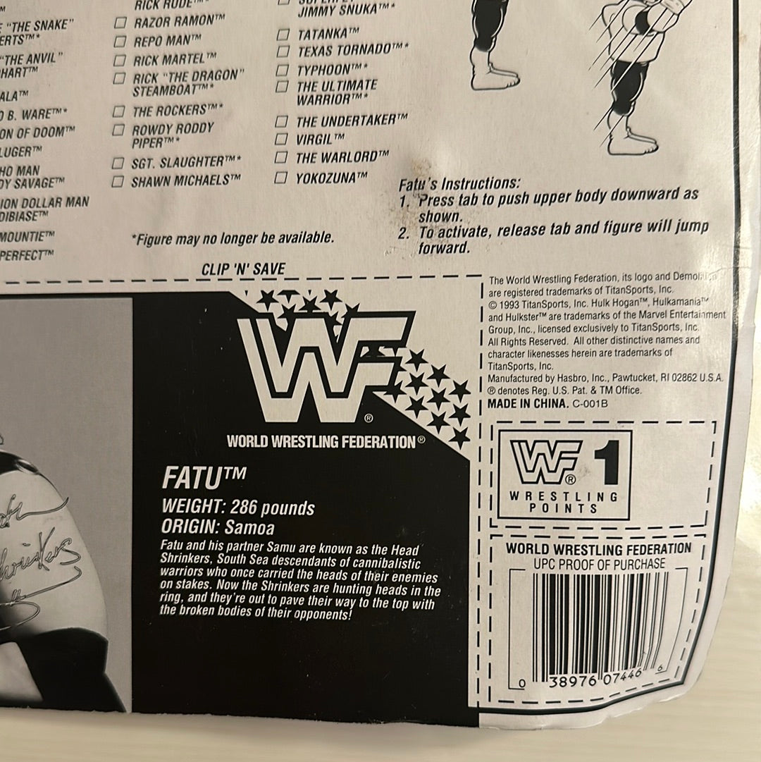 Fatu the Headshrinker Series 10 WWF Hasbro
