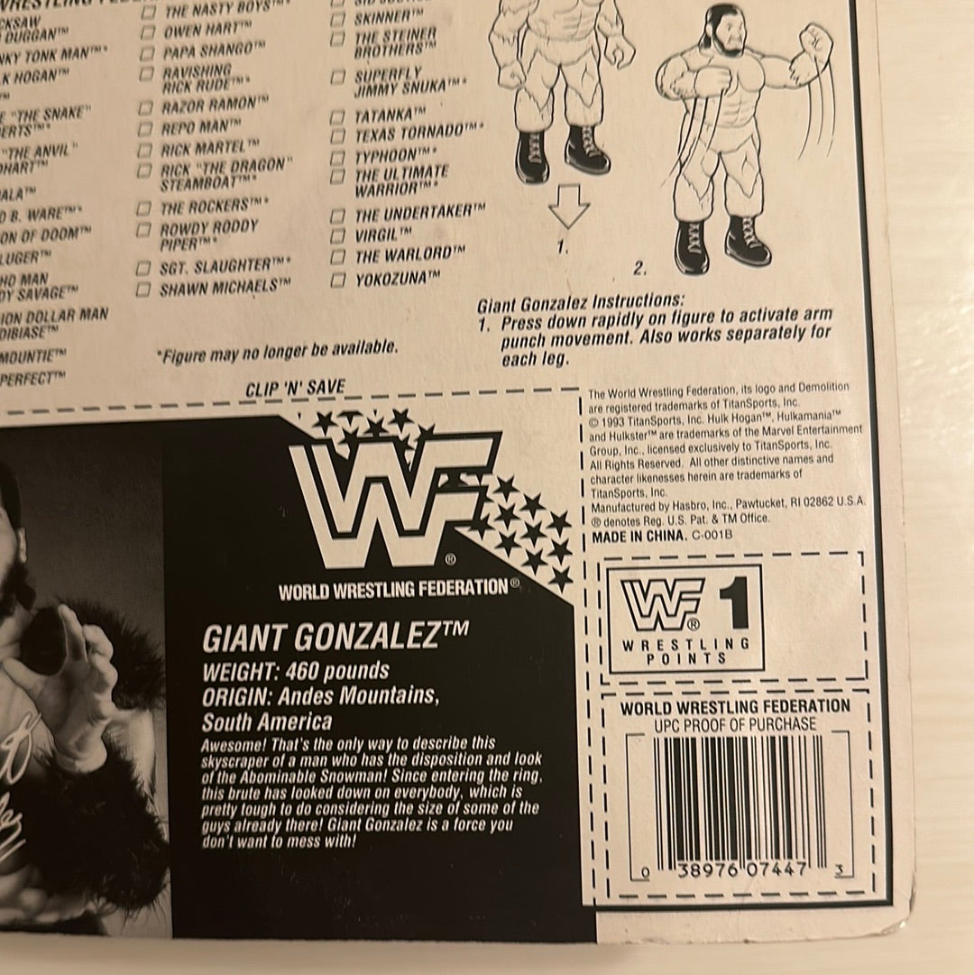 Giant Gonzalez WWF Hasbro Series 10