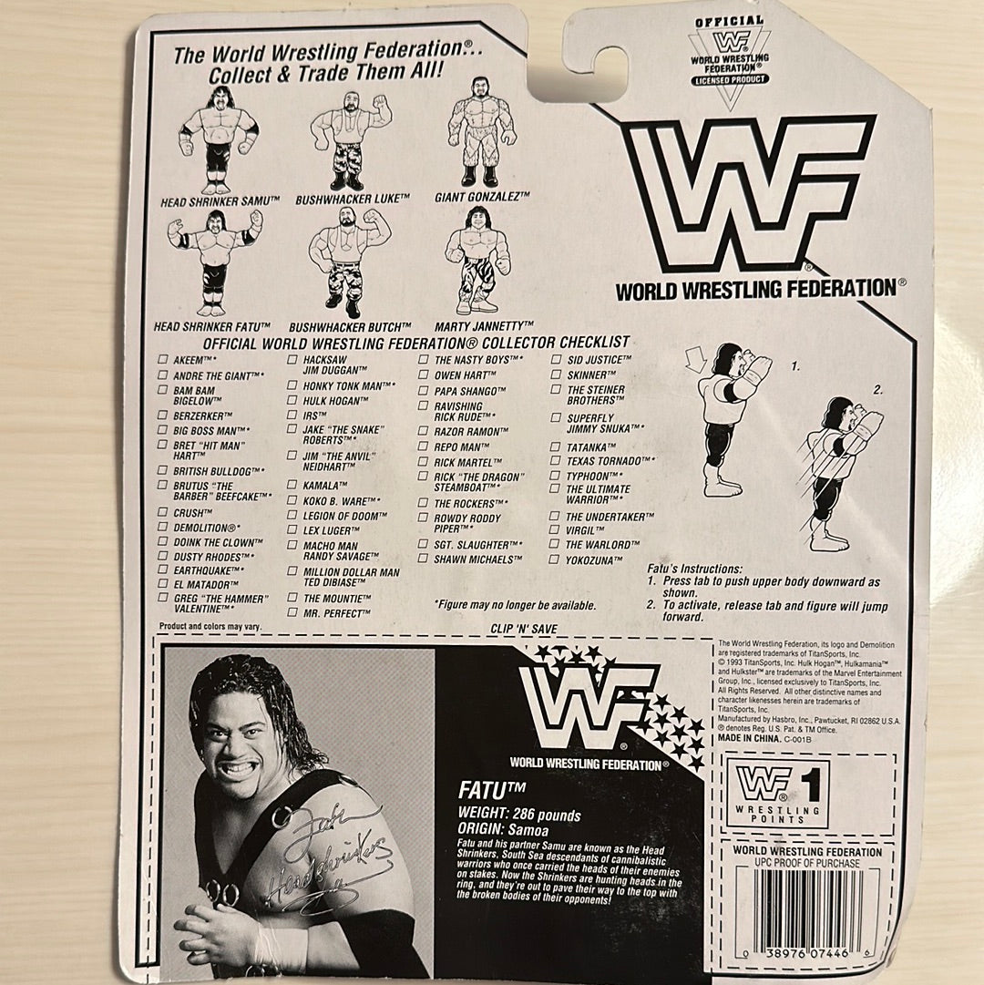 Fatu the Headshrinker Series 10 WWF Hasbro