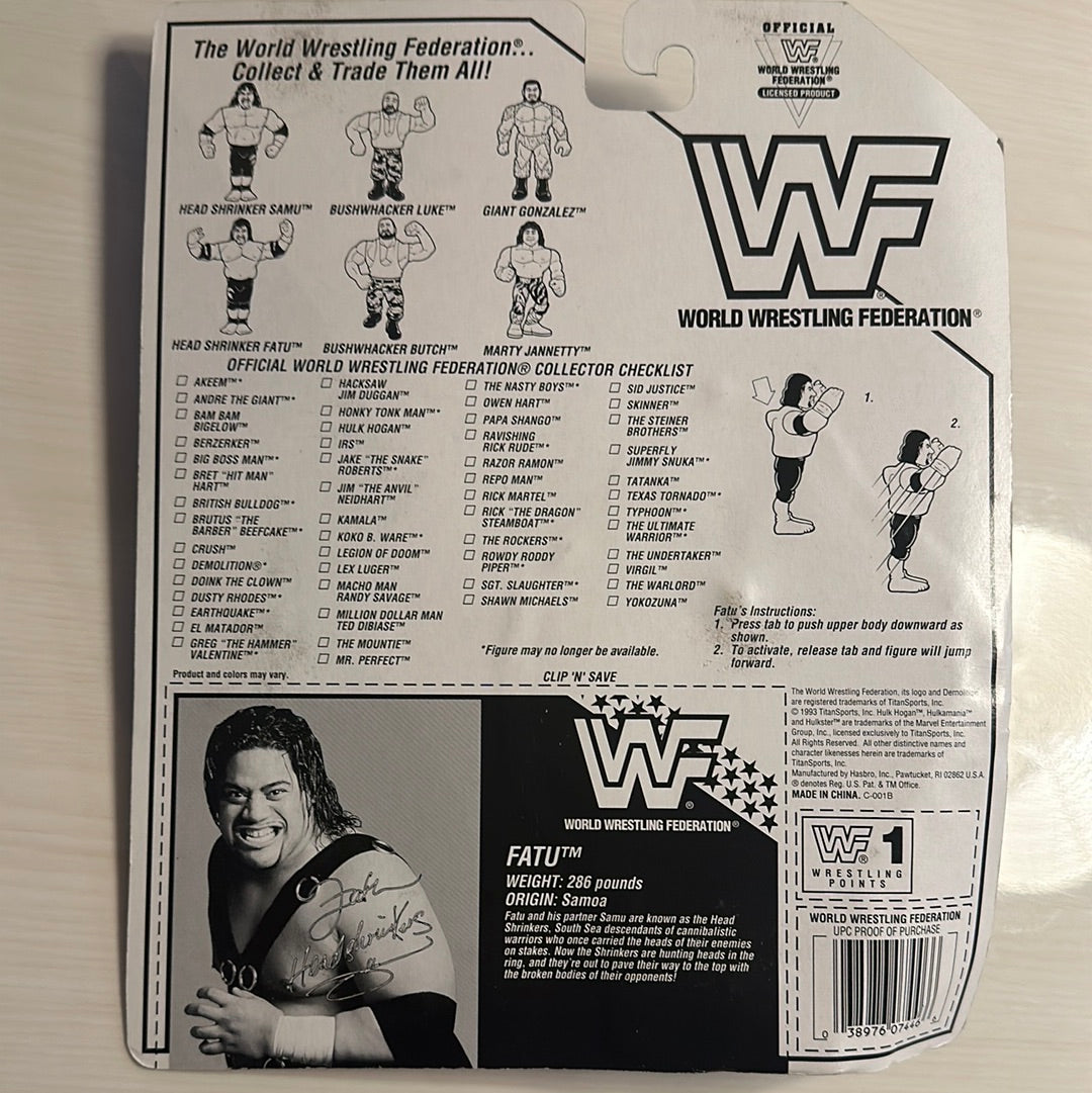 Fatu the Headshrinker Series 10 WWF Hasbro
