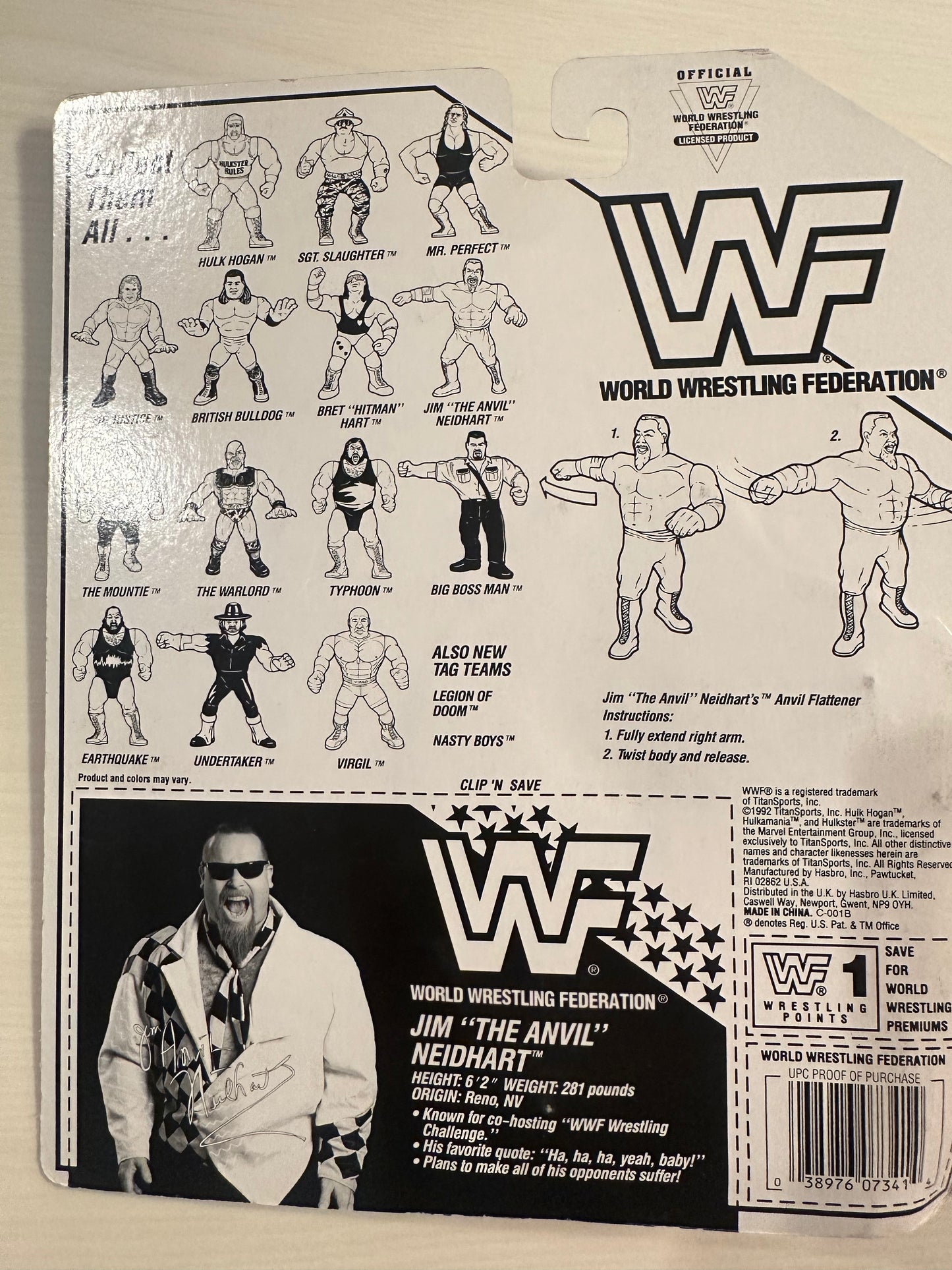 Jim the Anvil Neidhart Series 5 WWF Hasbro