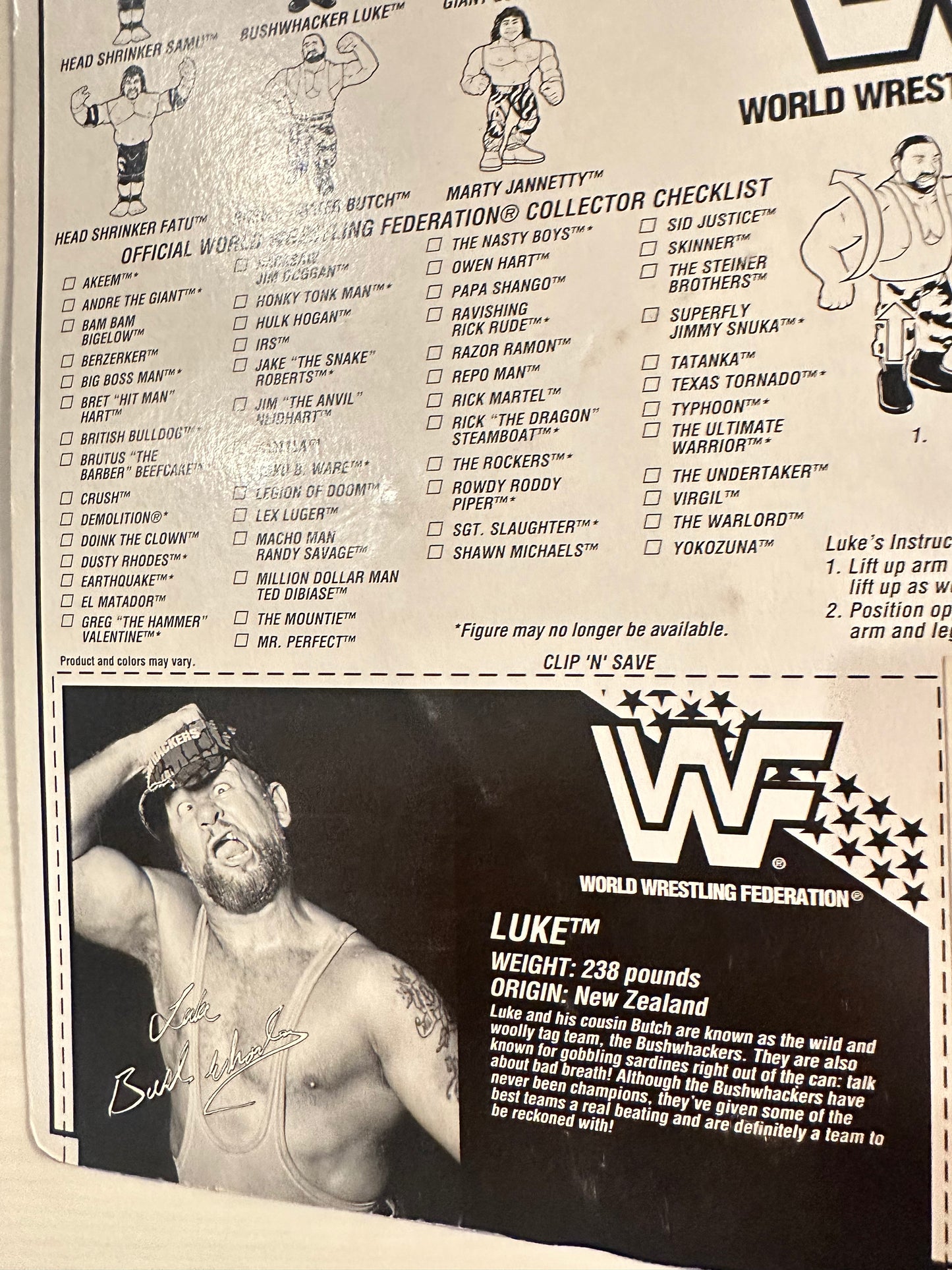 Luke the Bushwhacker Series 10 WWF Hasbro