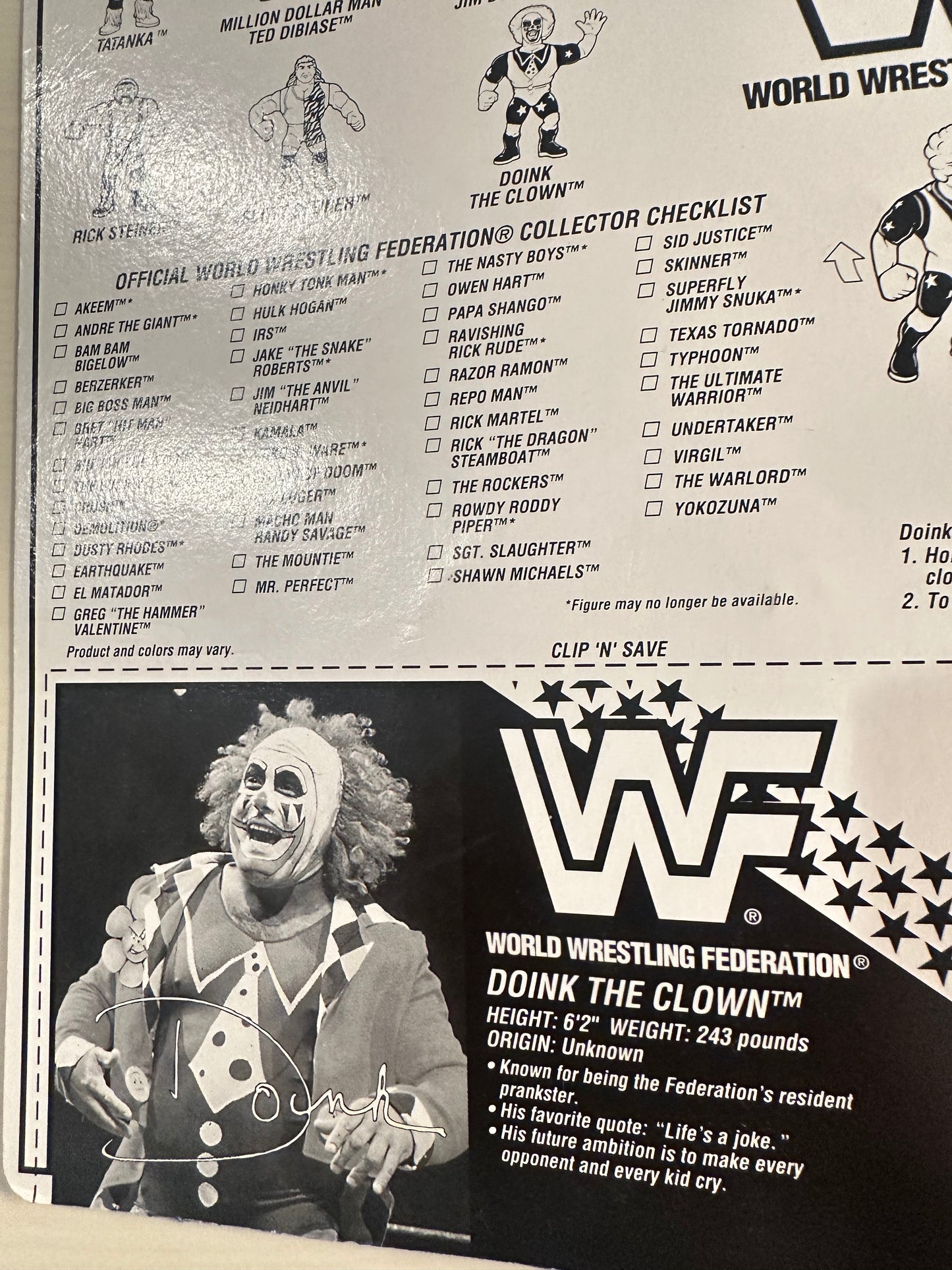 Doink the Clown Series 9 WWF Hasbro