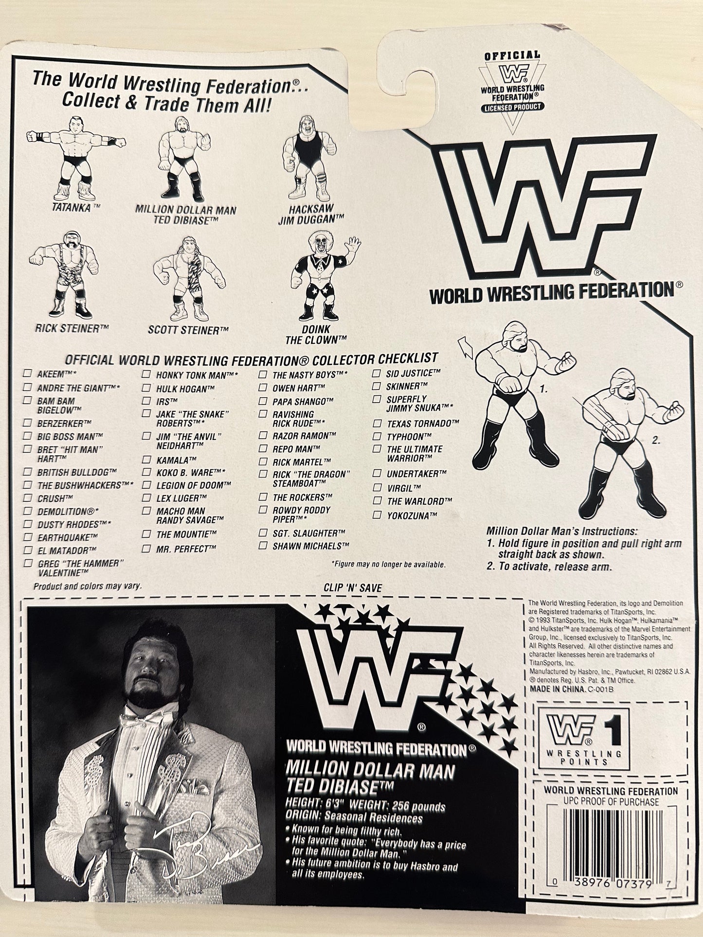 Million Dollar Man Series 9 WWF Hasbro