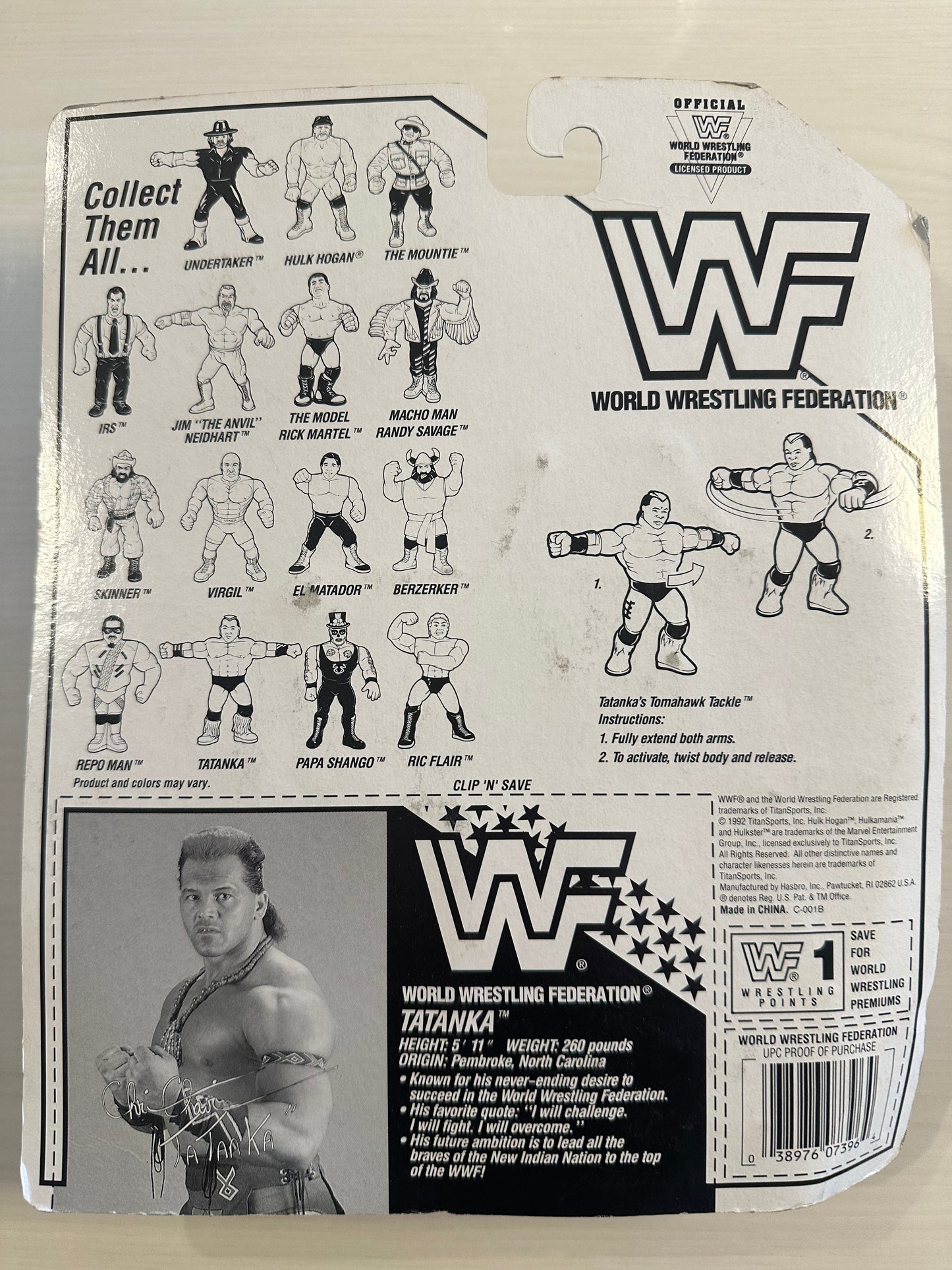 Tatanka Series 6 WWF Hasbro