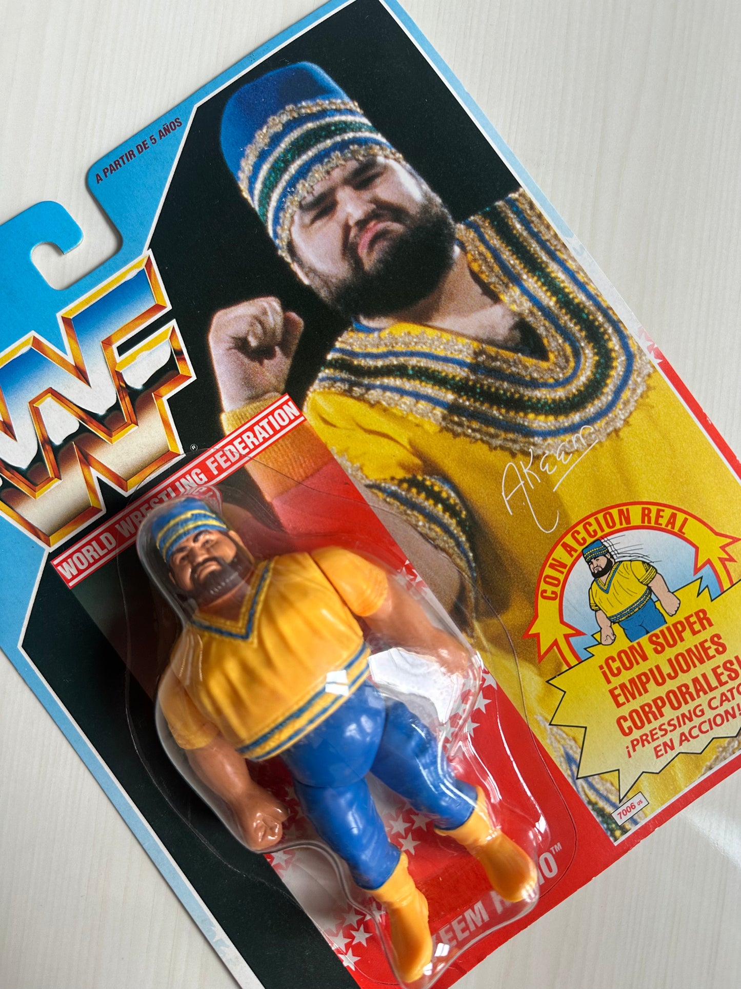 Akeem Series 1 WWF Hasbro MOC figure