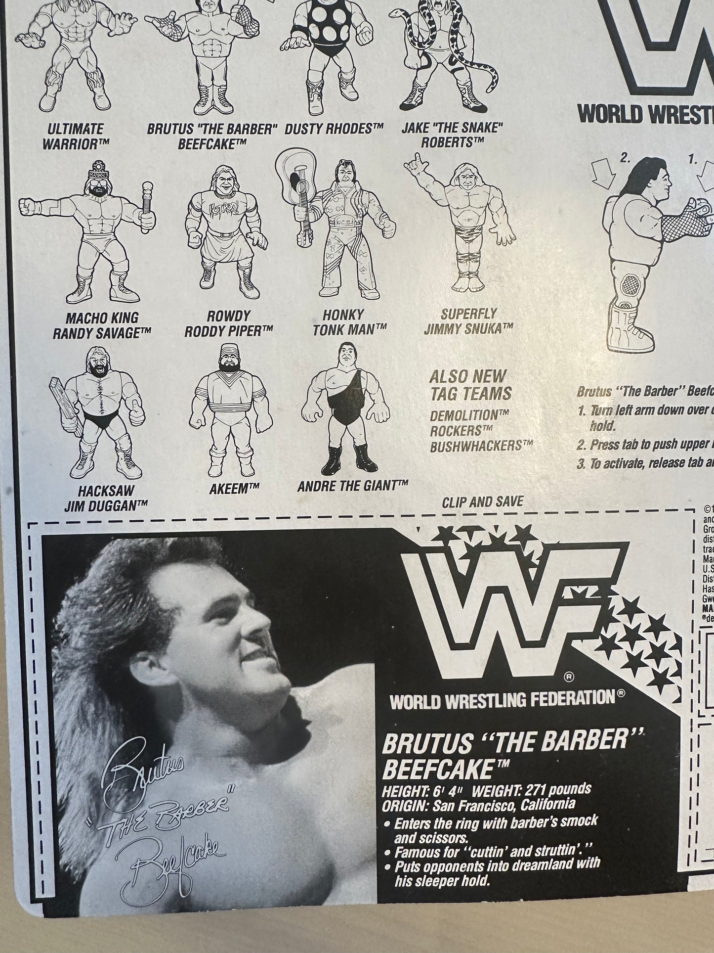 Brutus the Barber Beefcake Series 1 WWF Hasbro
