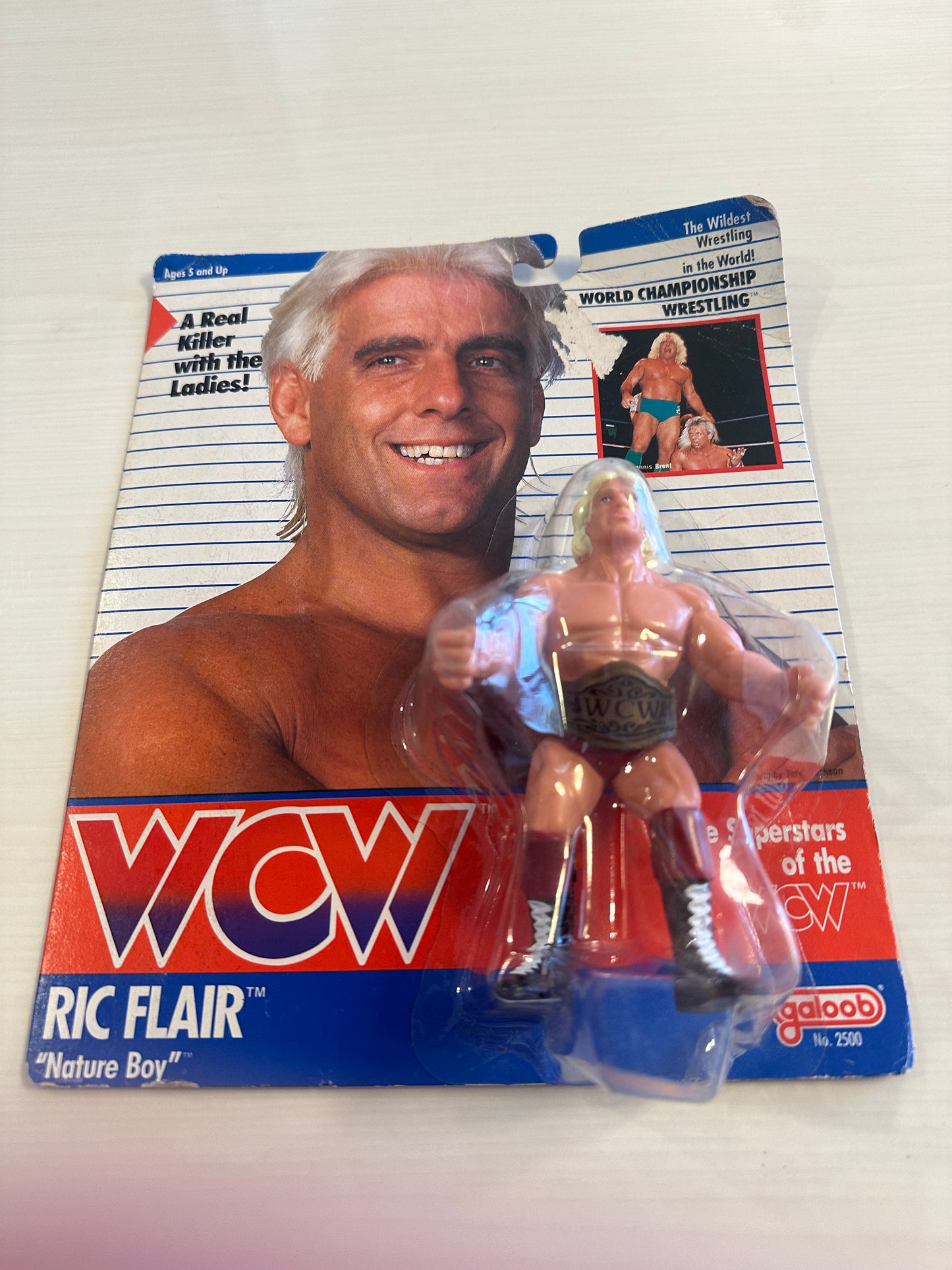 Ric Flair WCW Galoob Red Trunks UK Exclusive