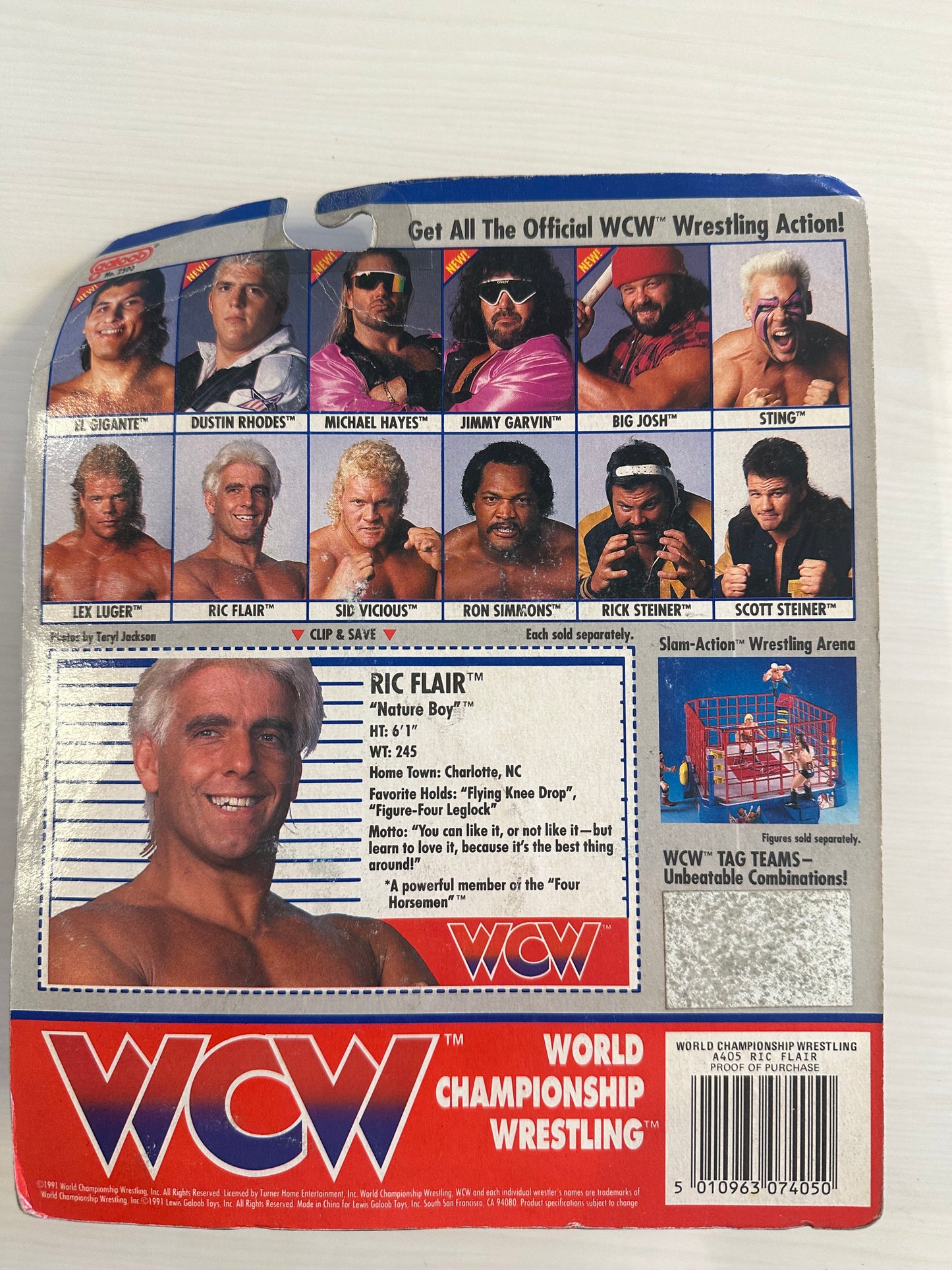 Ric Flair WCW Galoob Red Trunks UK Exclusive