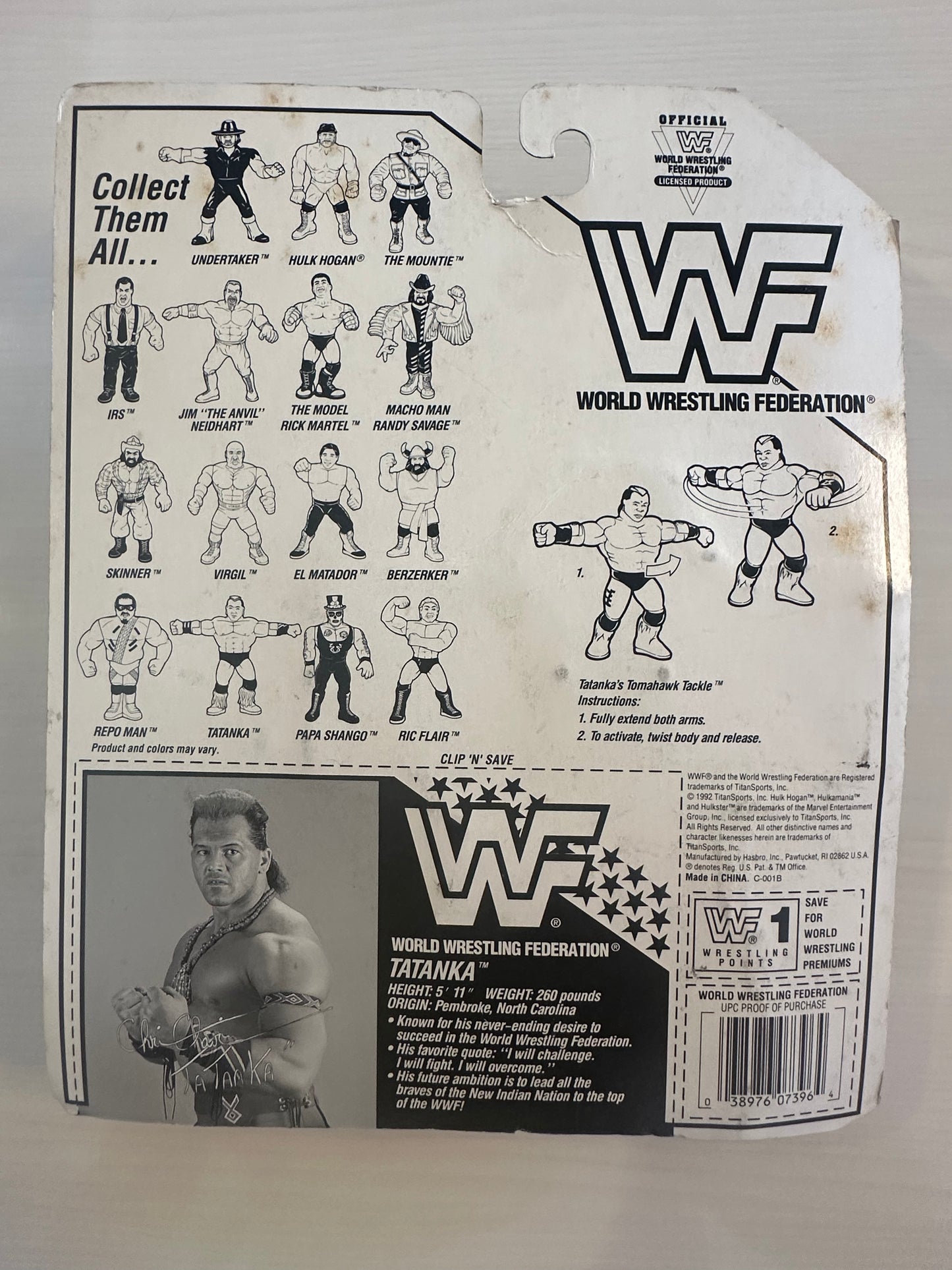 Tatanka Series 6 WWF Hasbro