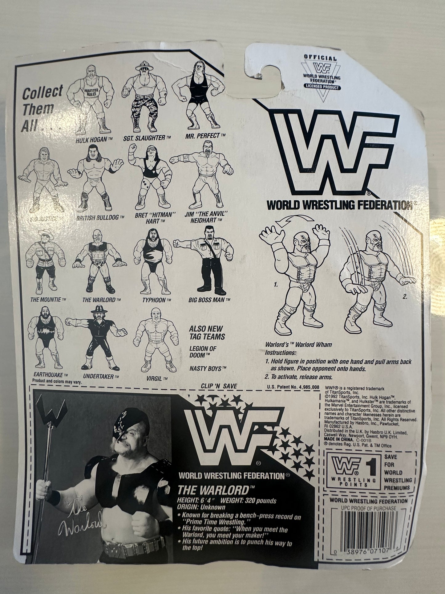 The Warlord Series 5 WWF Hasbro
