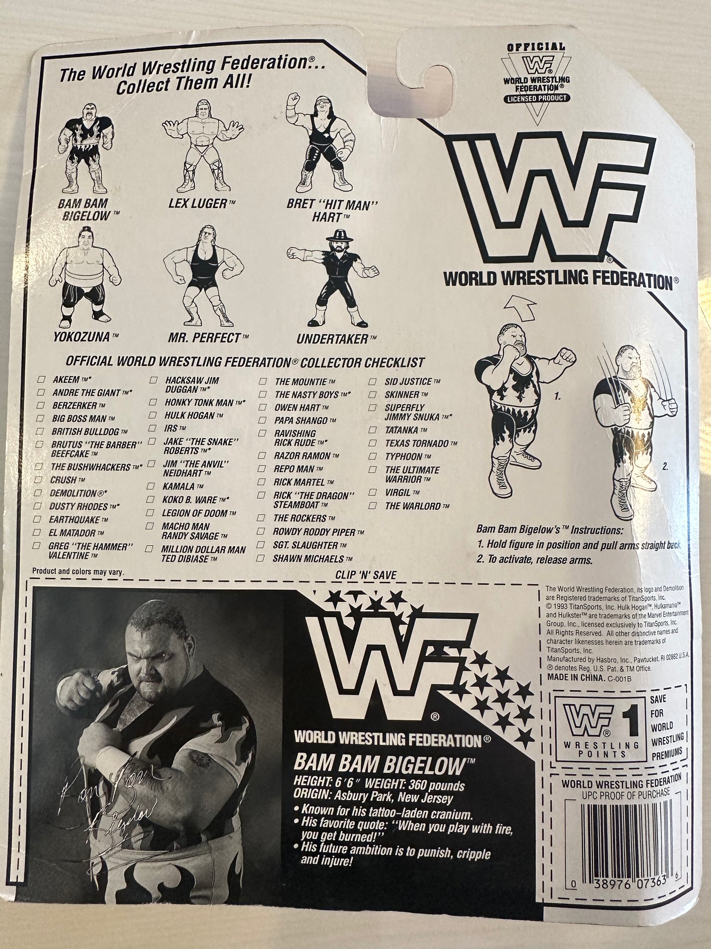 Bam Bam Bigelow Series 8 WWF Hasbro