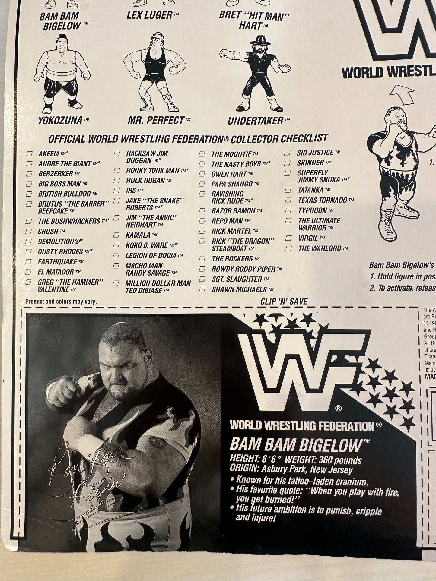 Bam Bam Bigelow Series 8 WWF Hasbro