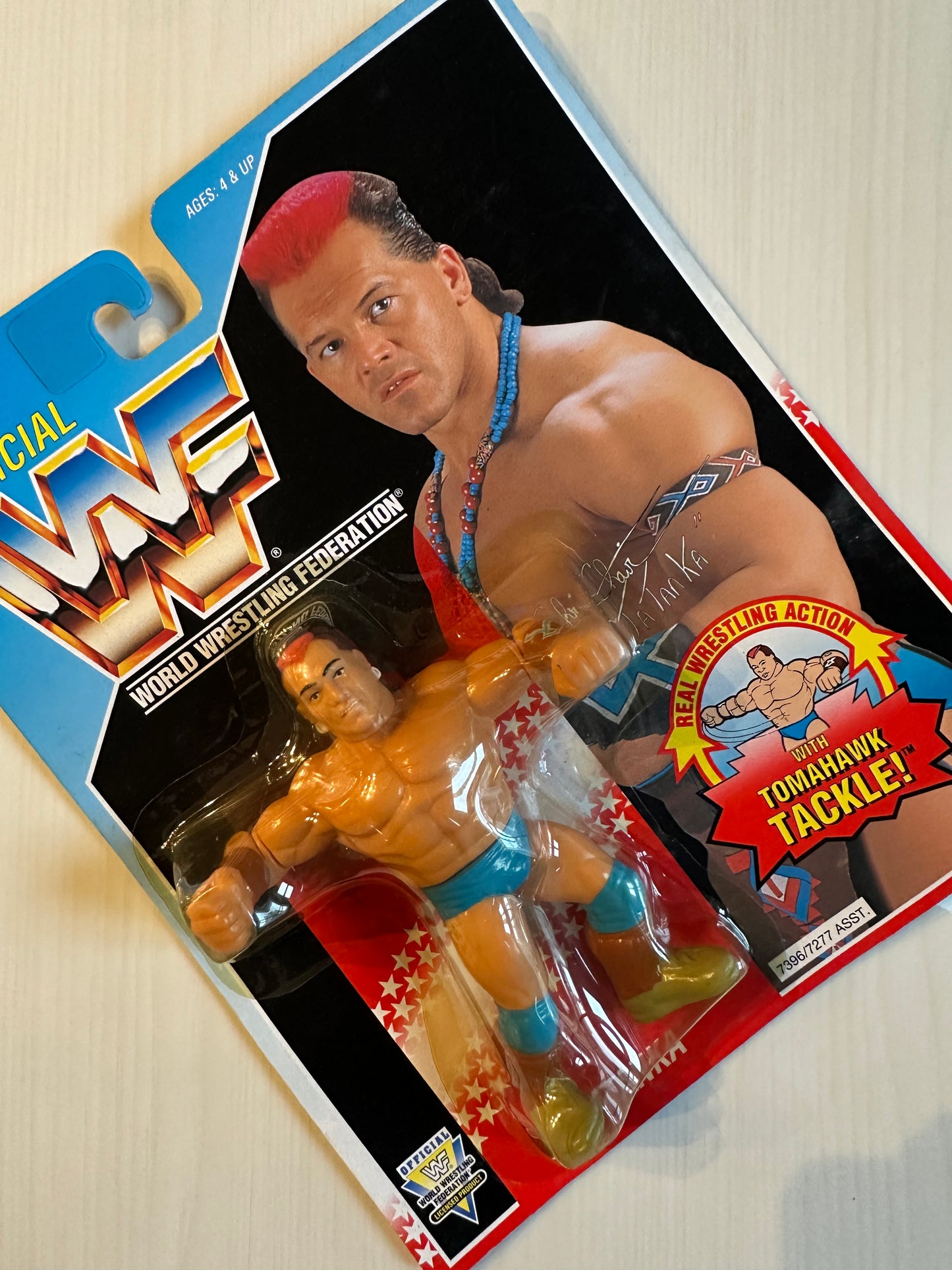 Tatanka Series 6 WWF Hasbro MOC figure