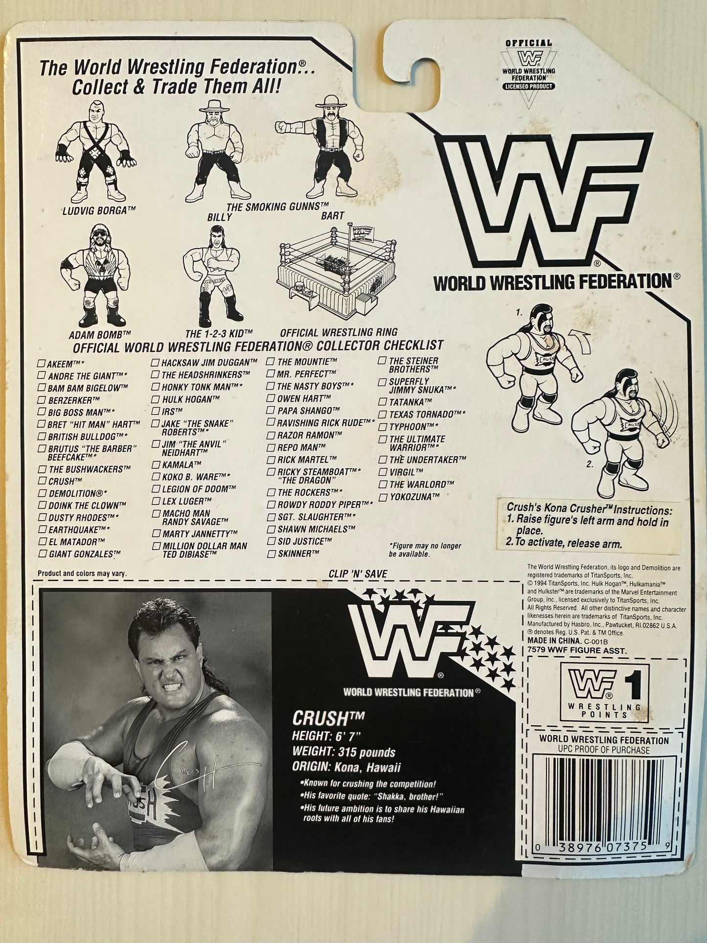 Crush Series 11 WWF Hasbro