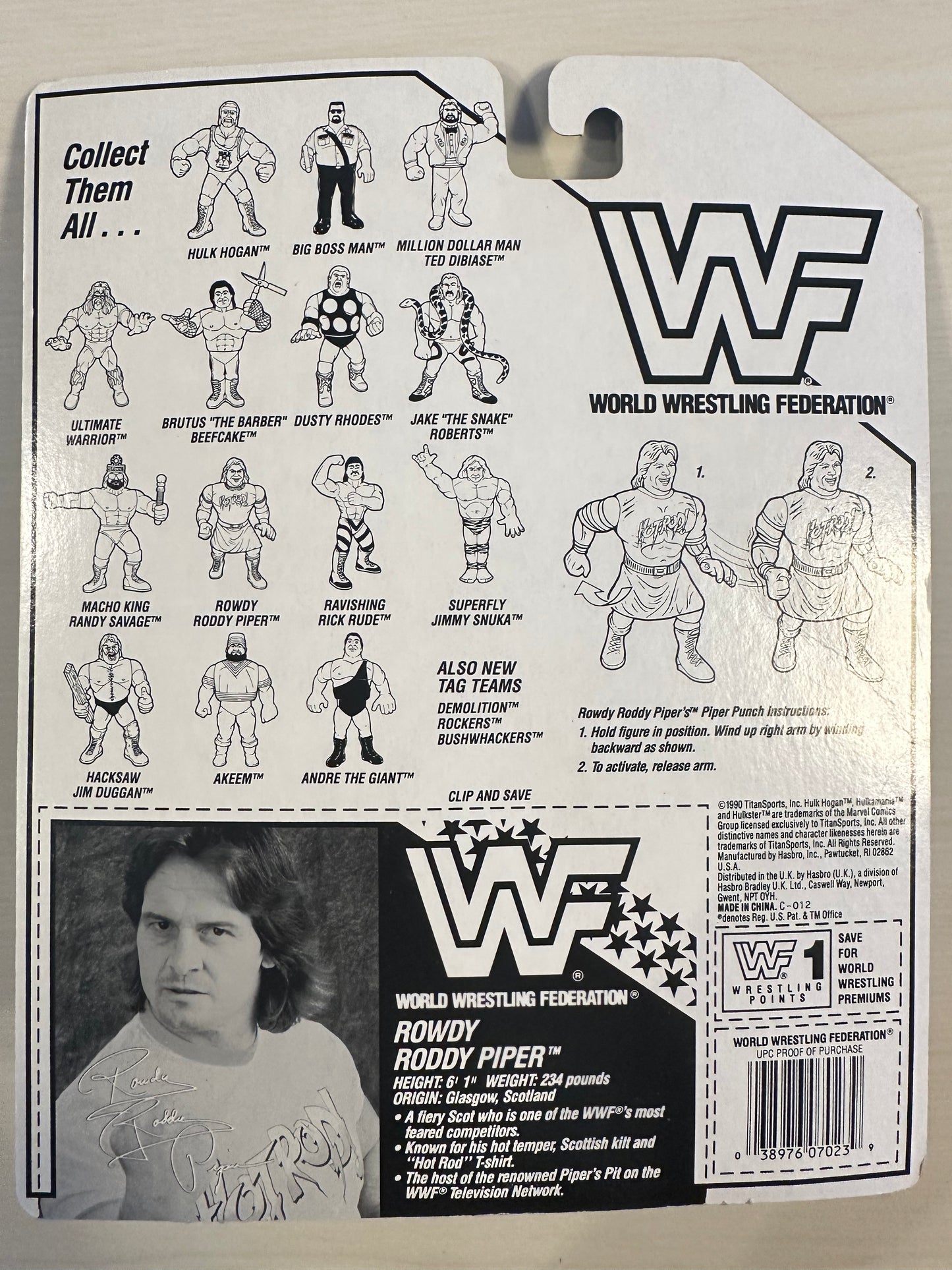 Rowdy Roddy Piper Series 2 WWF Hasbro
