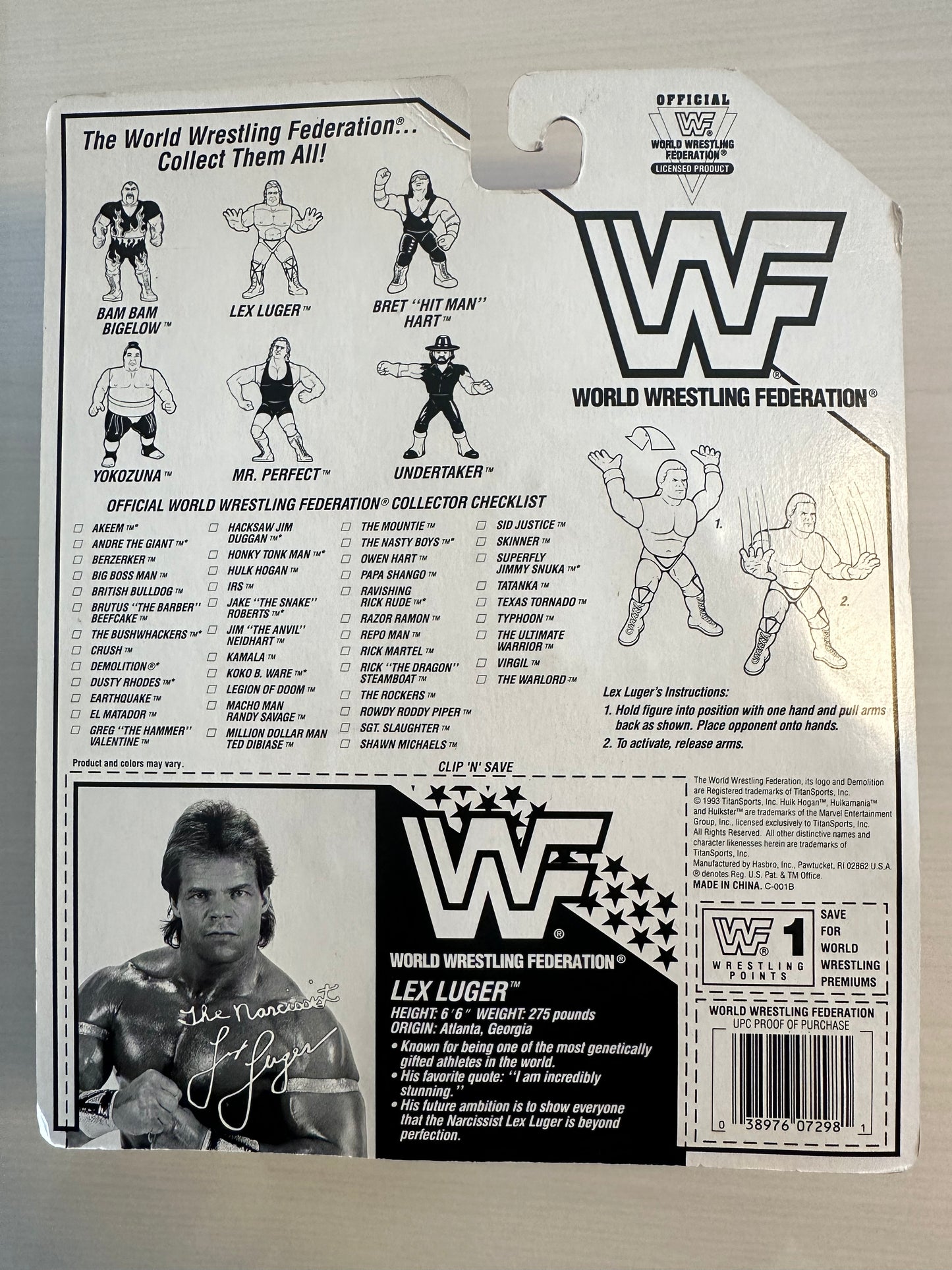 Lex Luger Series 8 WWF Hasbro