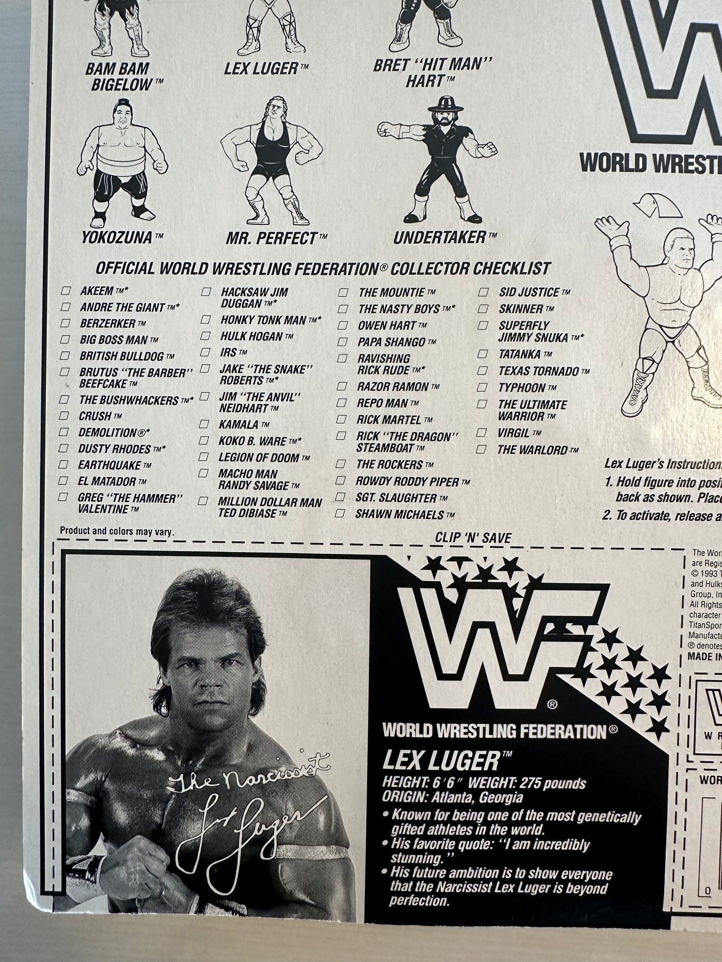 Lex Luger Series 8 WWF Hasbro