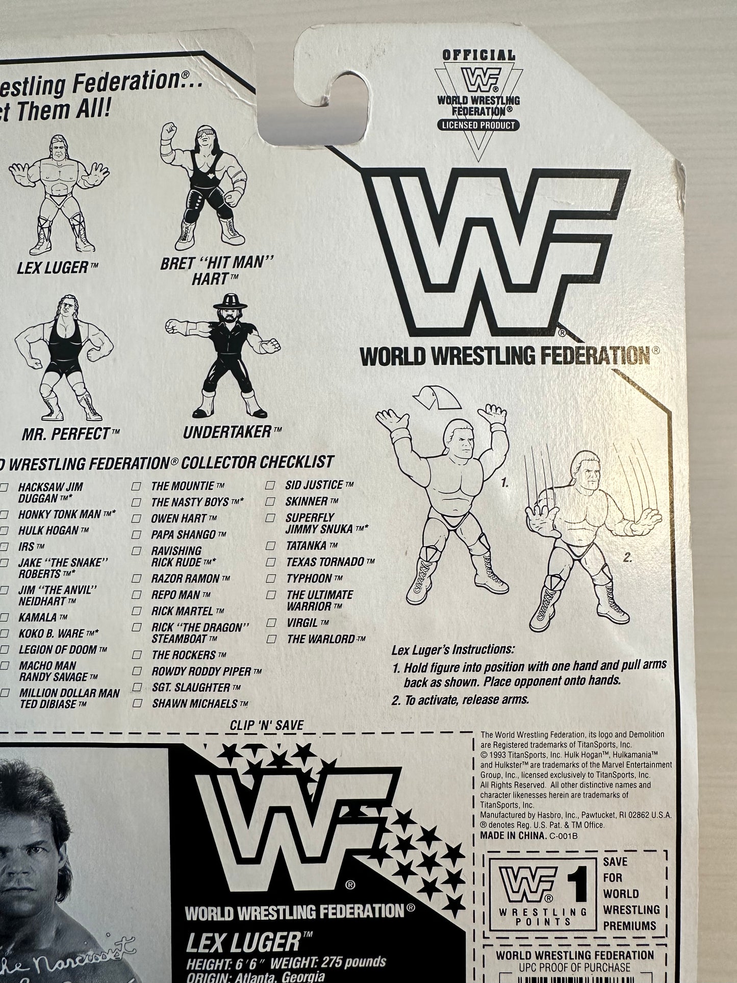 Lex Luger Series 8 WWF Hasbro