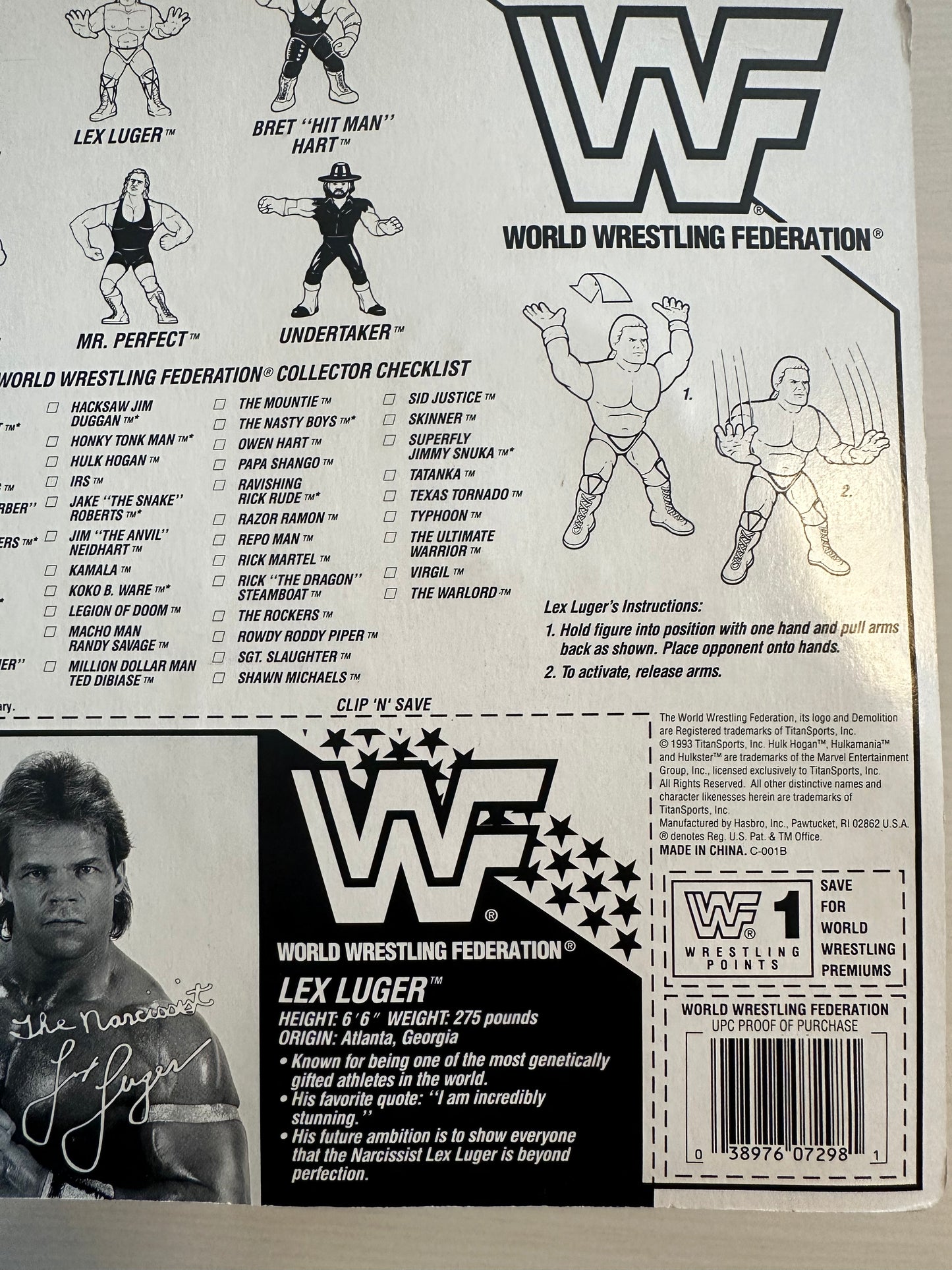 Lex Luger Series 8 WWF Hasbro