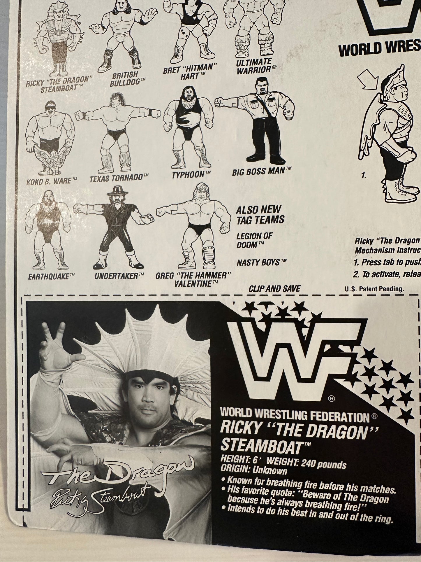 Ricky the Dragon Steamboat Series 4 WWF Hasbro