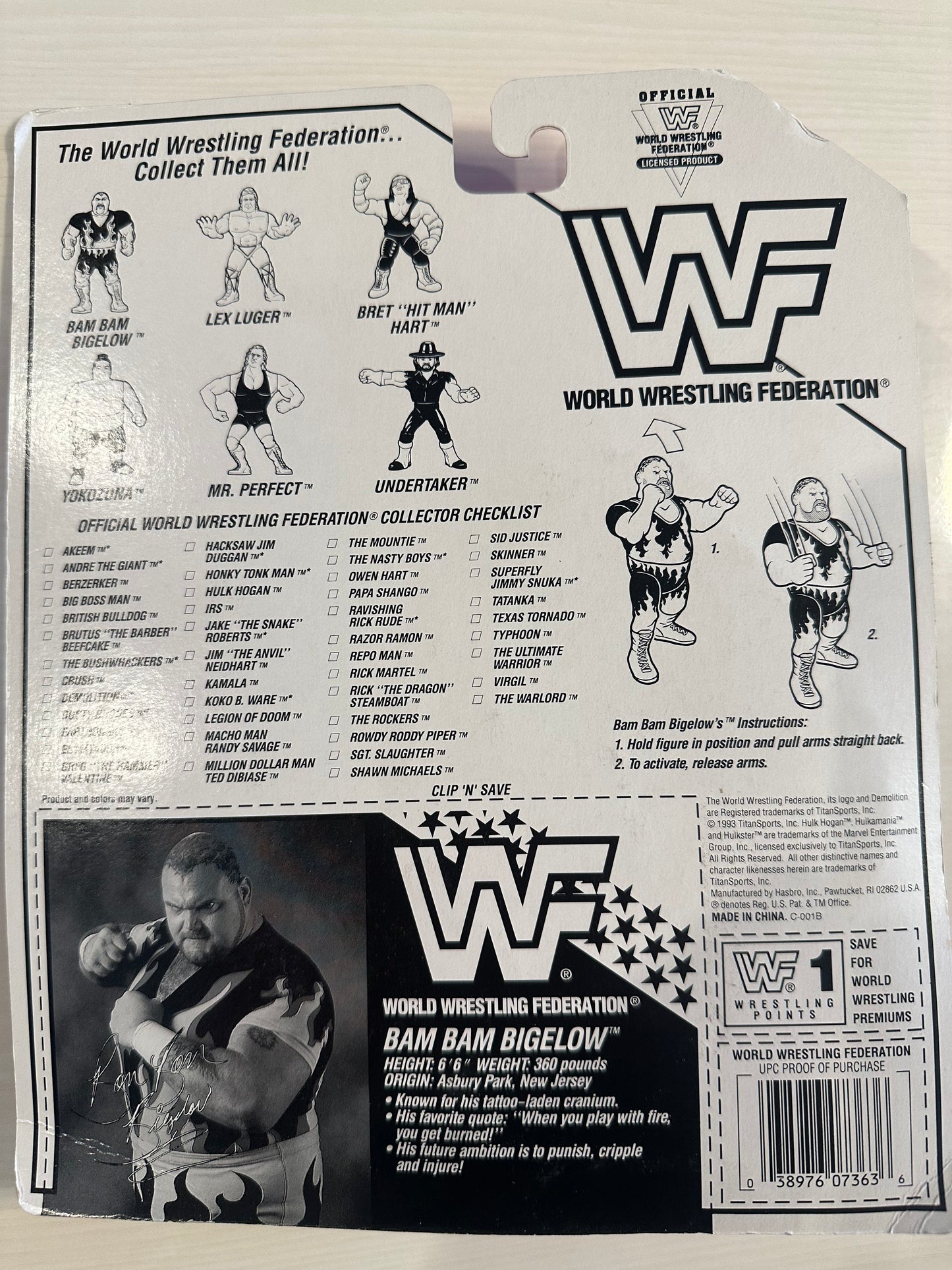 Bam Bam Bigelow Series 8 WWF Hasbro