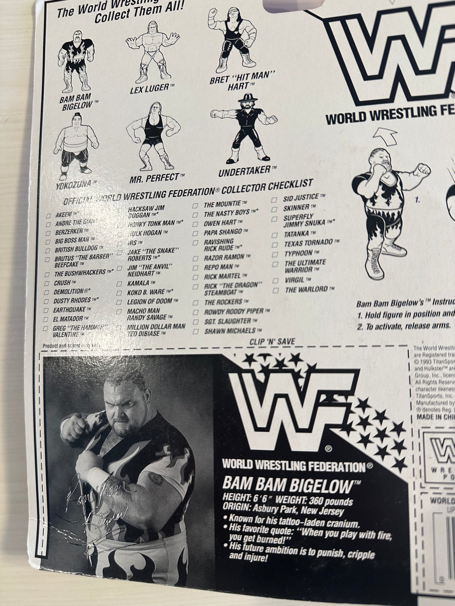 Bam Bam Bigelow Series 8 WWF Hasbro