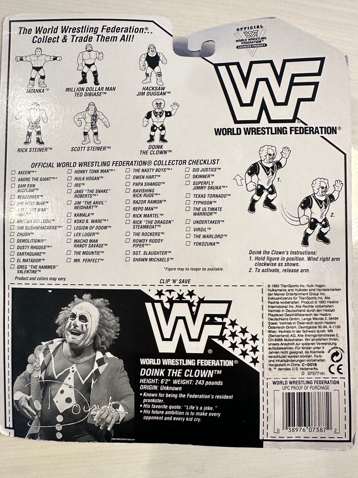 Doink the Clown Series 9 WWF Hasbro