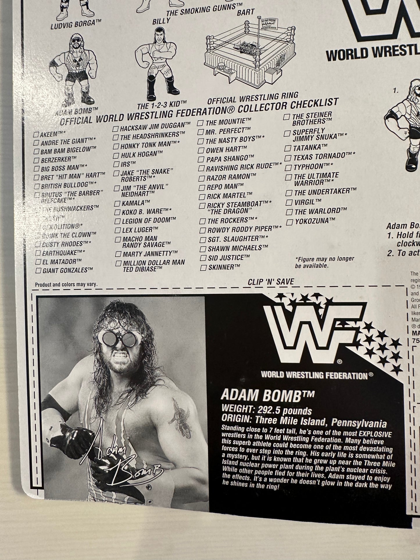 Adam Bomb Series 11 WWF Hasbro