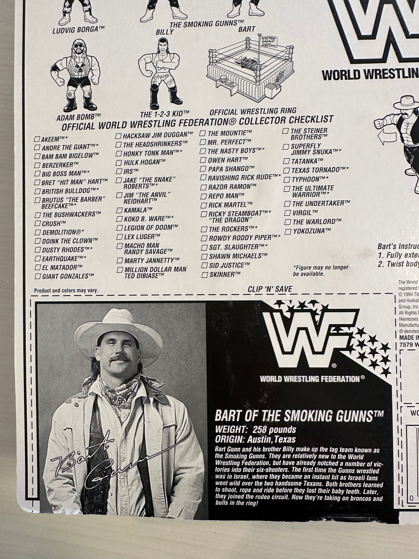 Bart the Smoking Gunn Series 11 WWF Hasbro