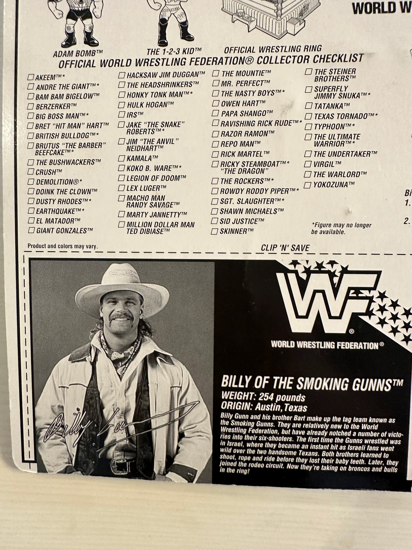 Billy the Smoking Gunn Series 11 WWF Hasbro