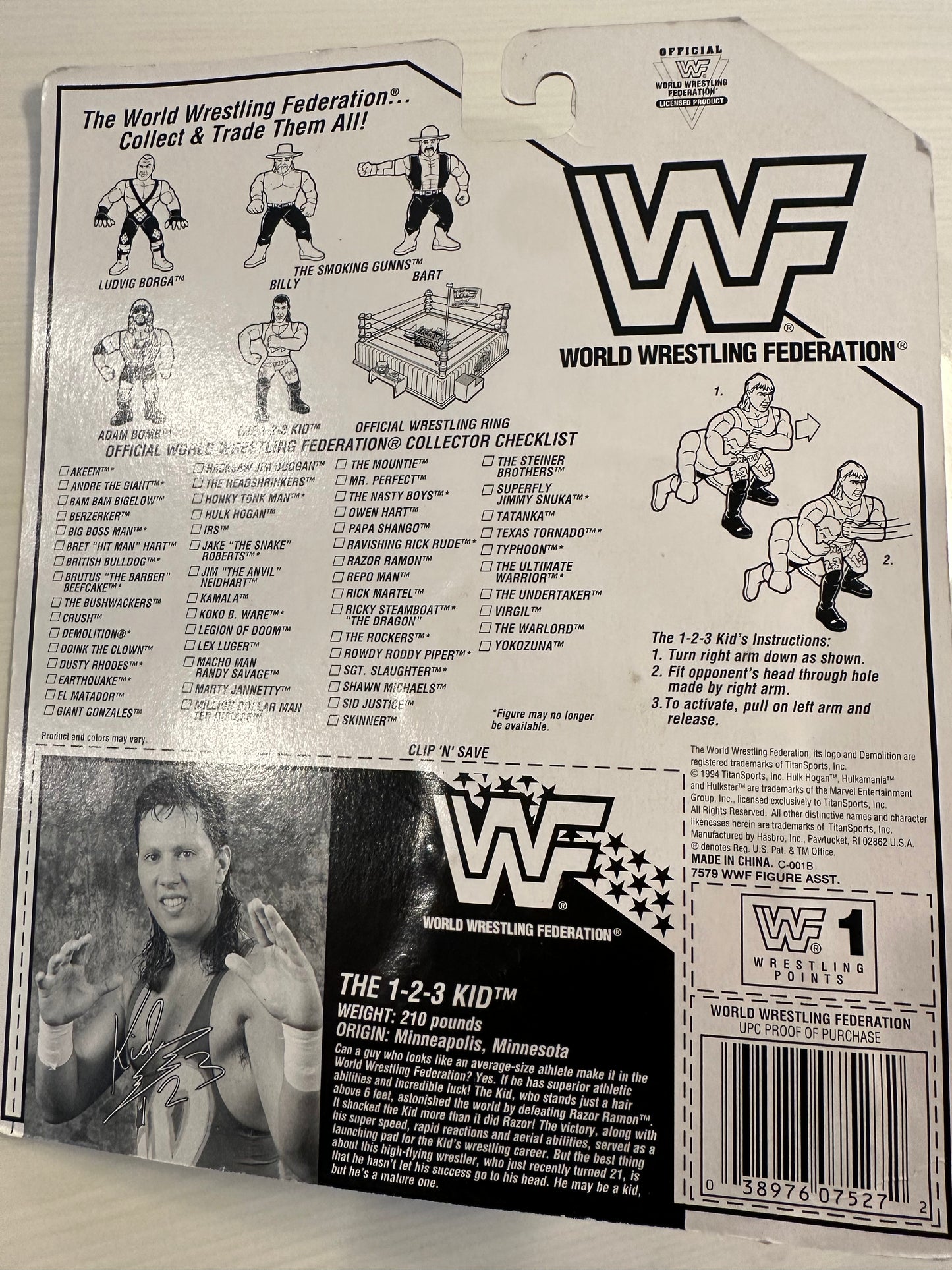 1-2-3 Kid Series 11 WWF Hasbro