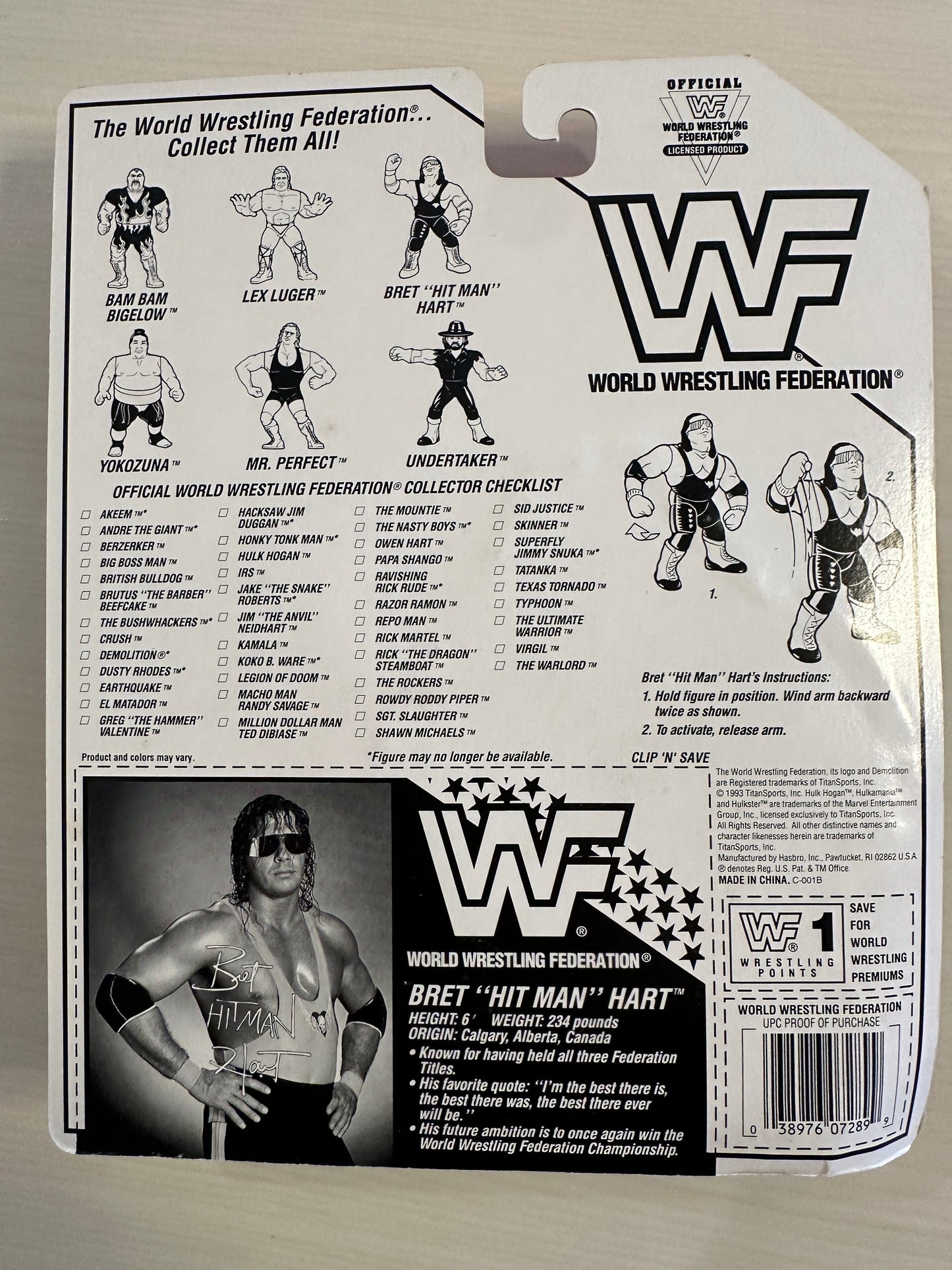 Bret the Hitman Hart Series 8 WWF Hasbro