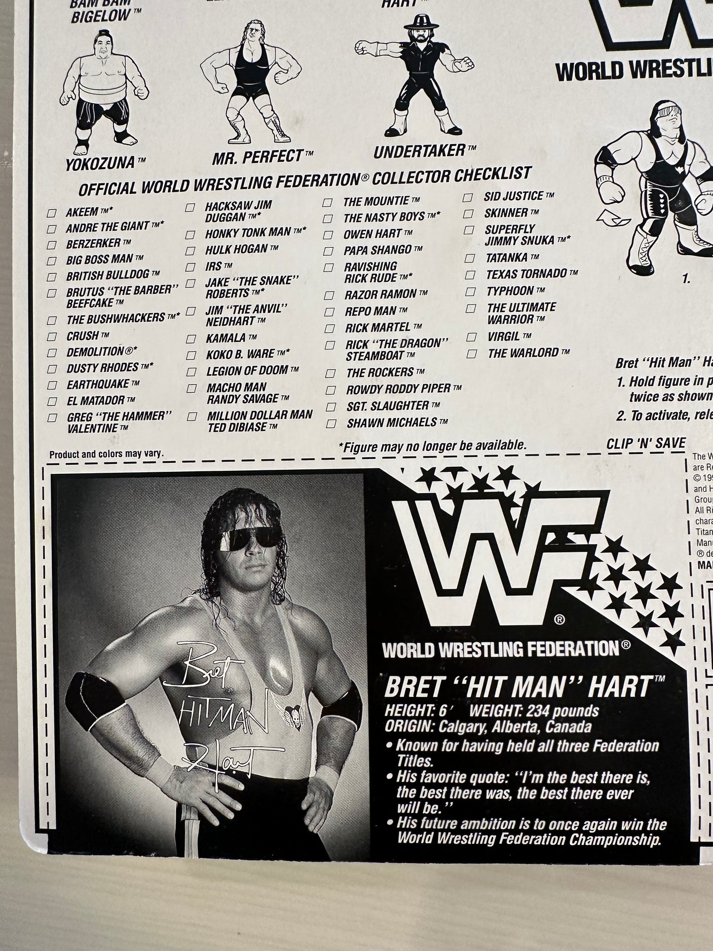 Bret the Hitman Hart Series 8 WWF Hasbro