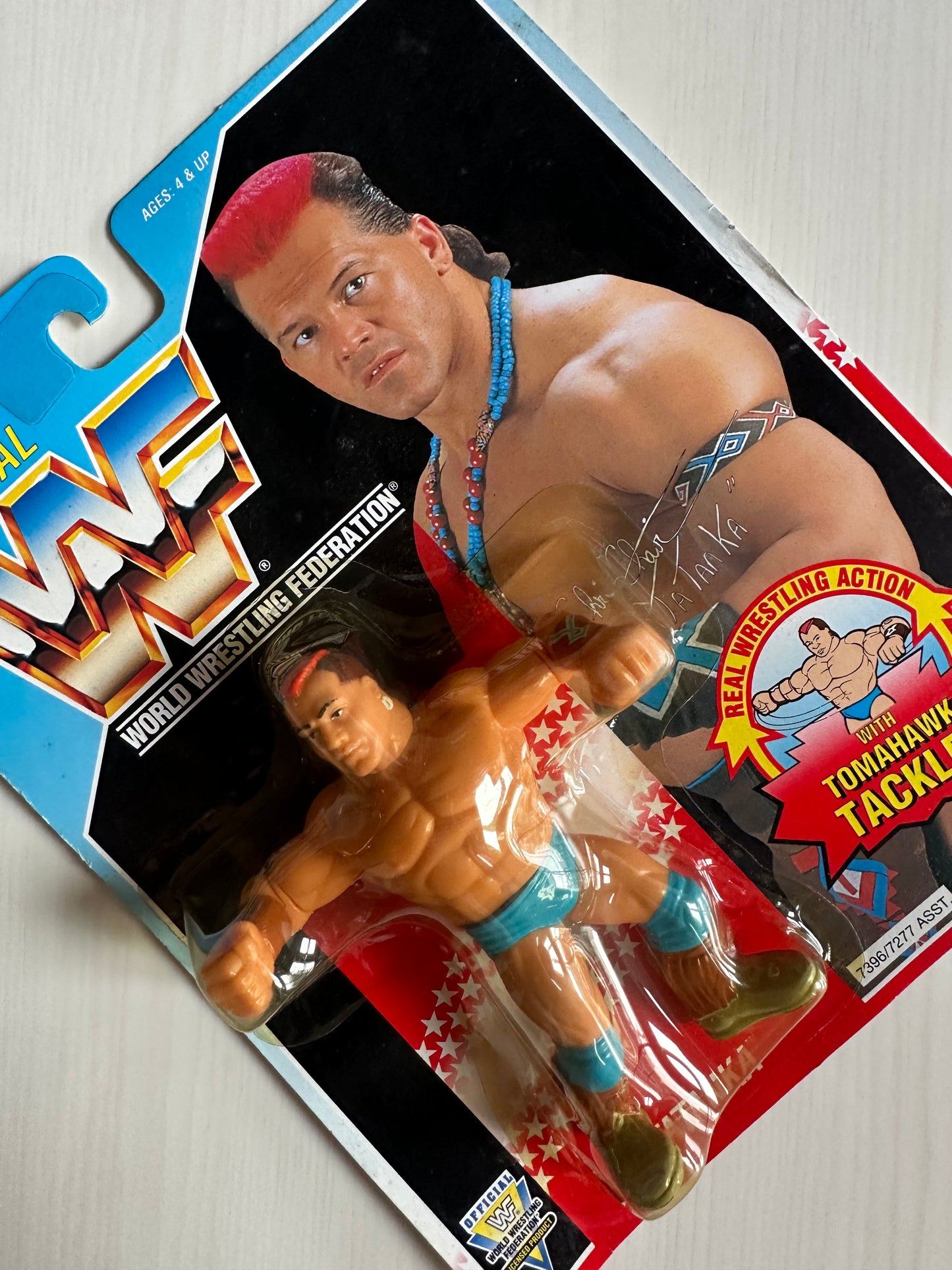 Tatanka Series 6 WWF Hasbro MOC figure