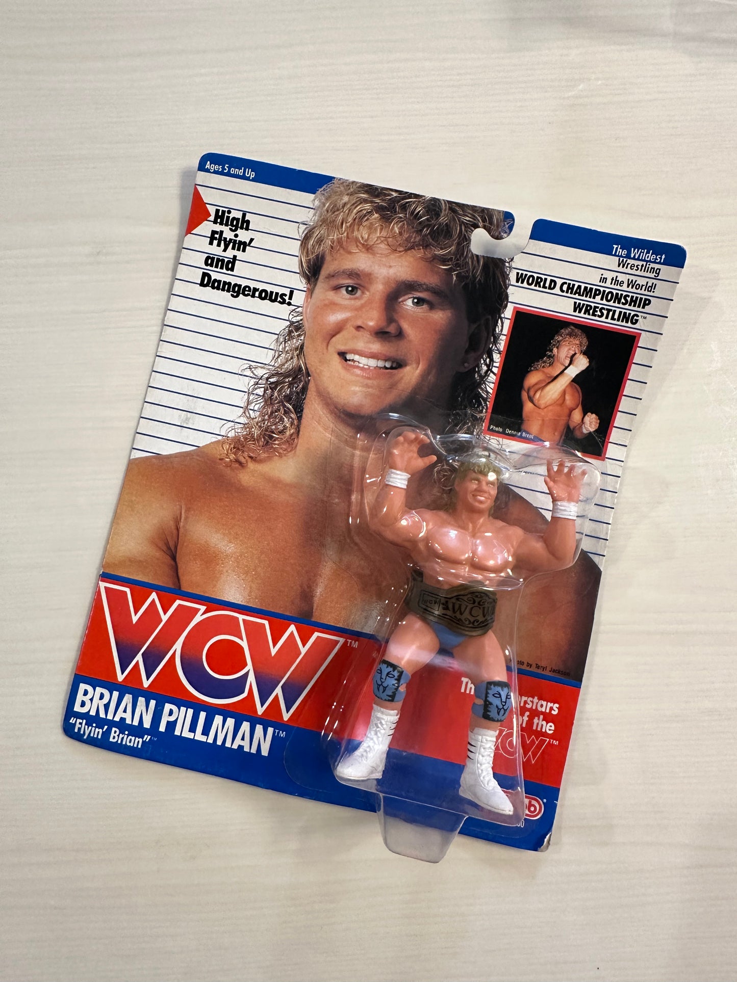 Brian Pillman WCW Galoob Blue Trunks UK Exclusive