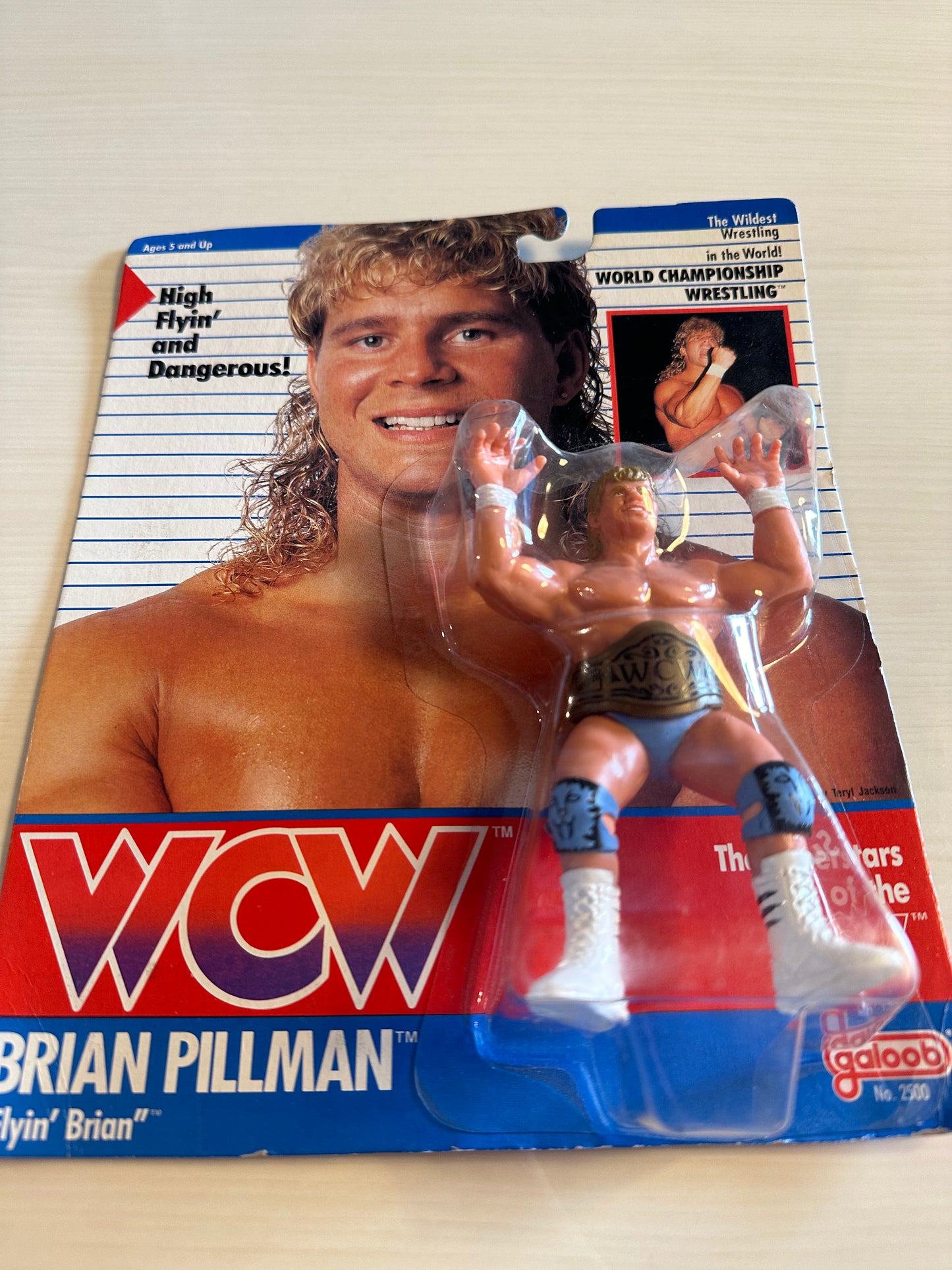 Brian Pillman WCW Galoob Blue Trunks UK Exclusive